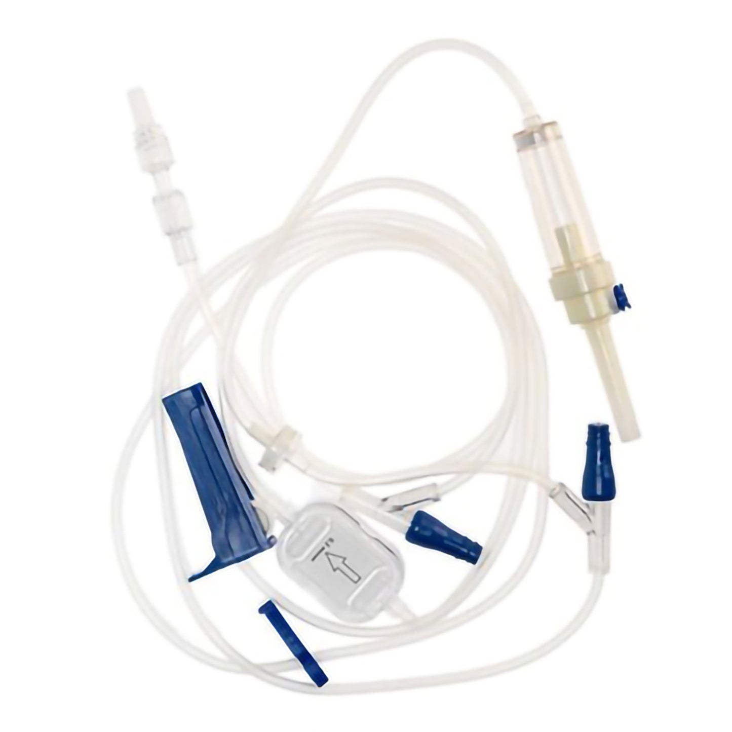 McKesson IV Pump Set Pump 2 Ports 10 Drops / mL Drip Rate 0.2 Micron Filter 105 Inch Tubing Solution Without Flow Regulator (1173996_BX)