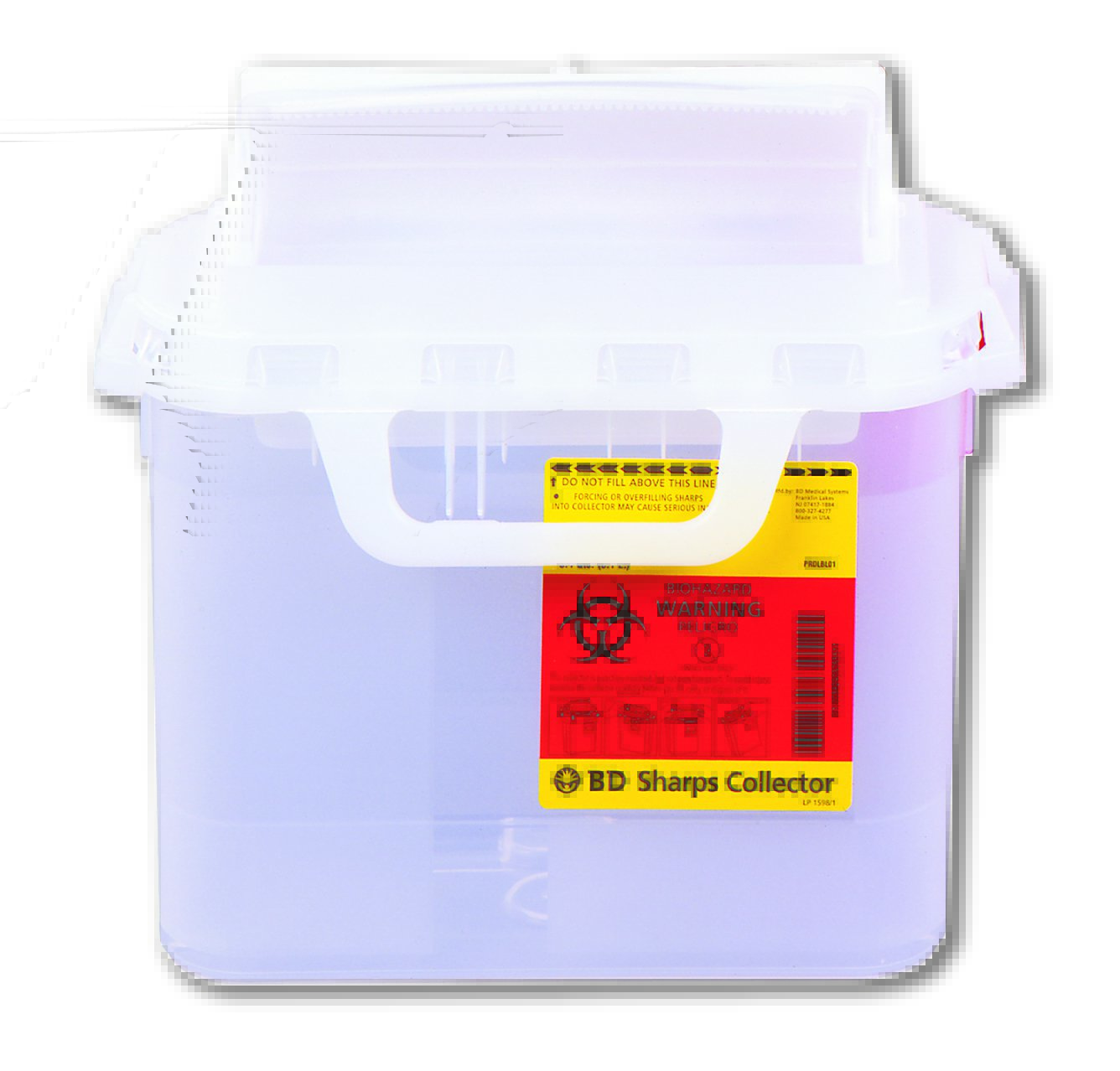 BD™ Gardian Sharps Container Pearl Base 11-7/10 H X 16-3/5 W X 4-1/2 D Inch Horizontal Entry 1.35 Gallon (206130_EA)