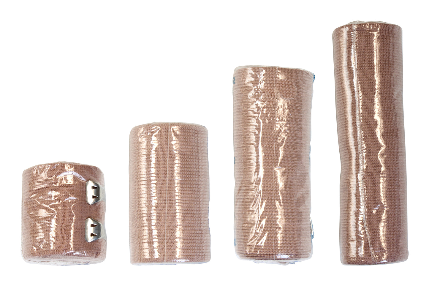 Dynarex® Elastic Bandage 4 Inch X 4-1/2 Yard Clip Detached Closure Tan NonSterile Standard Compression (885052_EA)