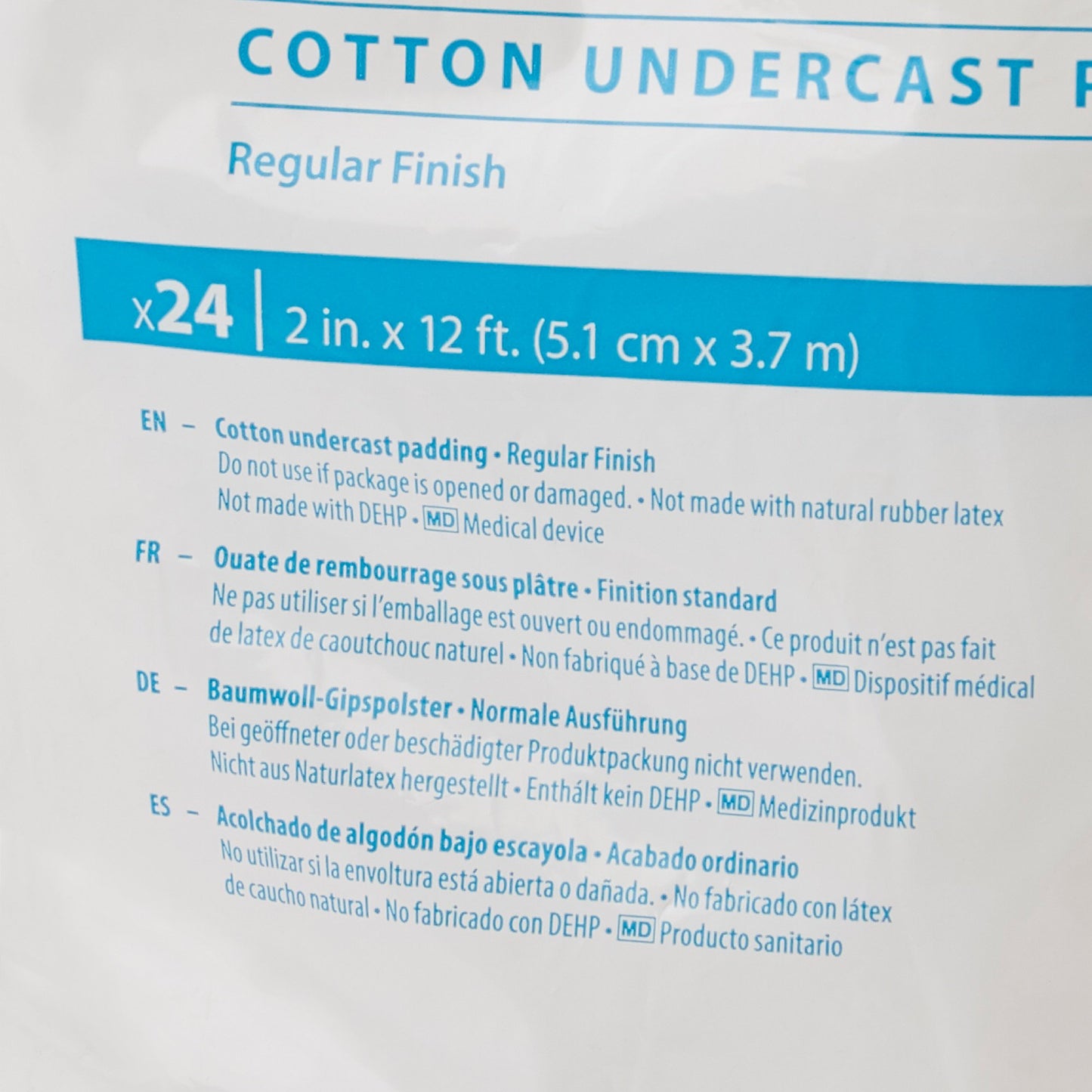 Webril™ Cast Padding Undercast 2 Inch X 4 Yard Cotton NonSterile (130115_CS)