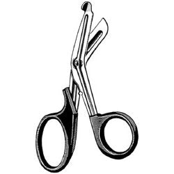 Sklar® Multi-Cut Utility Scissors 7-1/2 Inch Length OR / Surgical Grade German Stainless Steel / Plastic NonSterile Black Finger Ring Handle Angled Blunt Tip / Blunt Tip (160535_EA)