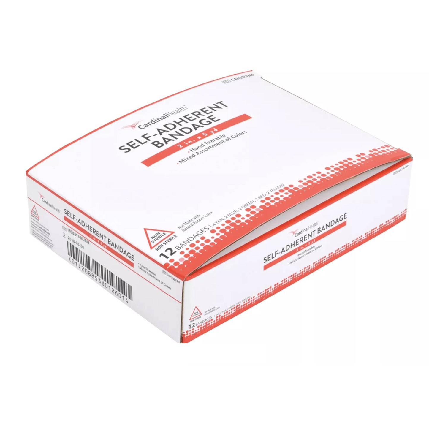 Cardinal Health™ Cohesive Bandage 2 Inch X 5 Yard Self-Adherent Closure Assorted Colors NonSterile Standard Compression (1211014_CS)