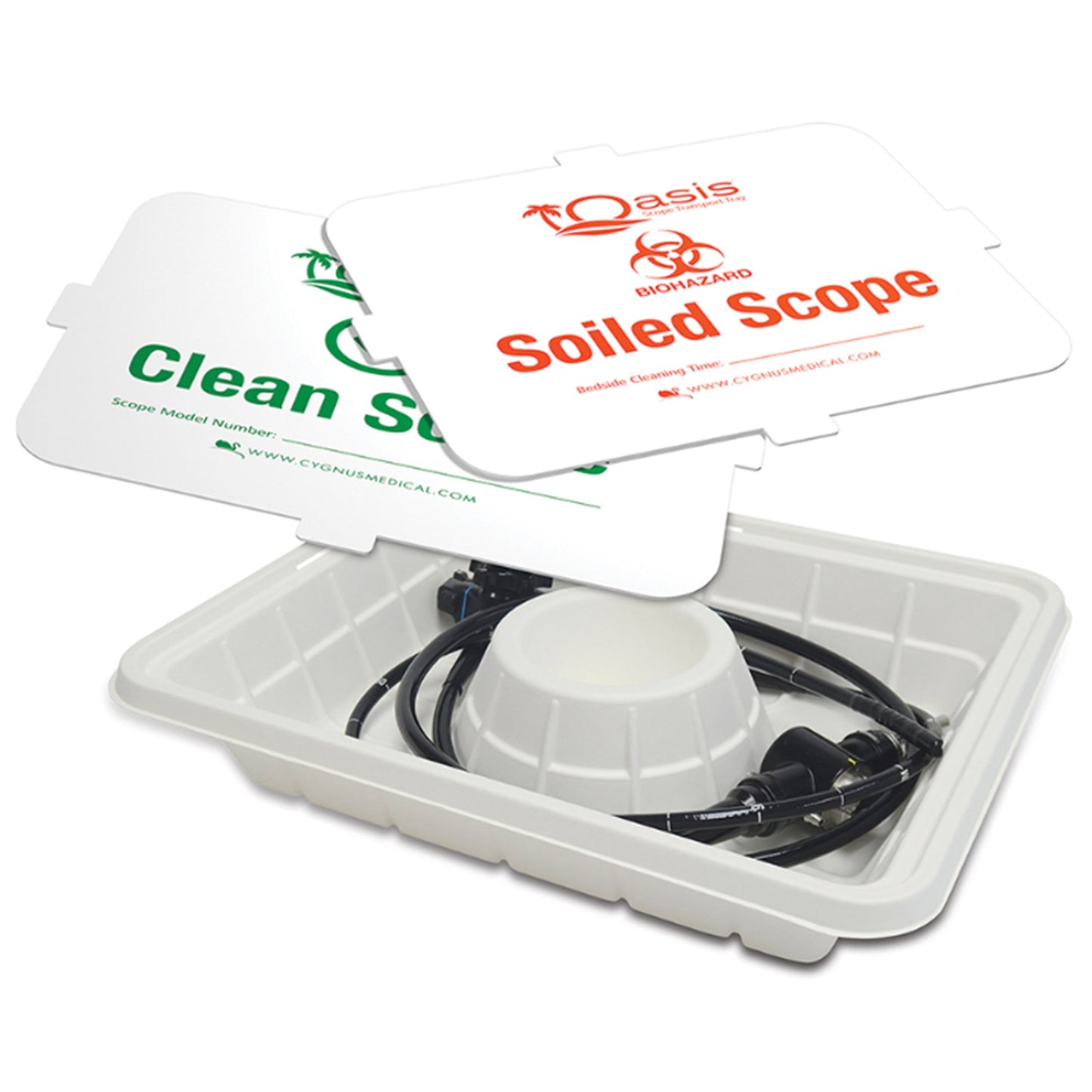 Oasis® Scope Transport Tray with Lid Biodegradable Plant-Based Material 16-1/2 X 20-1/2 Inch (1150701_CS)