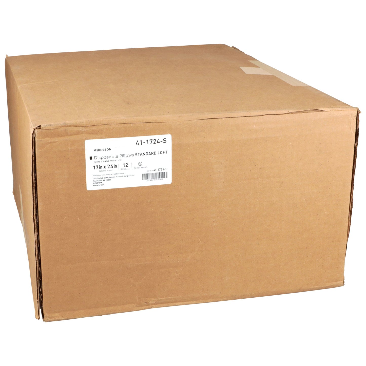 McKesson Bed Pillow 17 X 24 Inch White Single Patient Use (939596_CS)