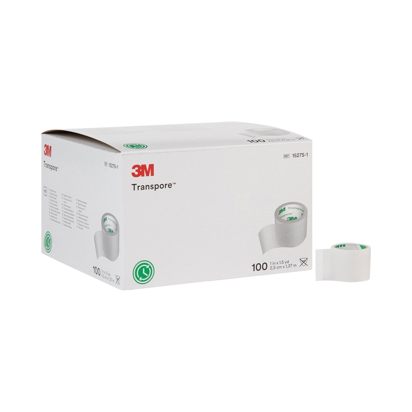 3M™ Transpore™ Medical Tape Transparent 1 Inch X 1-1/2 Yard Plastic NonSterile (6188_CS)