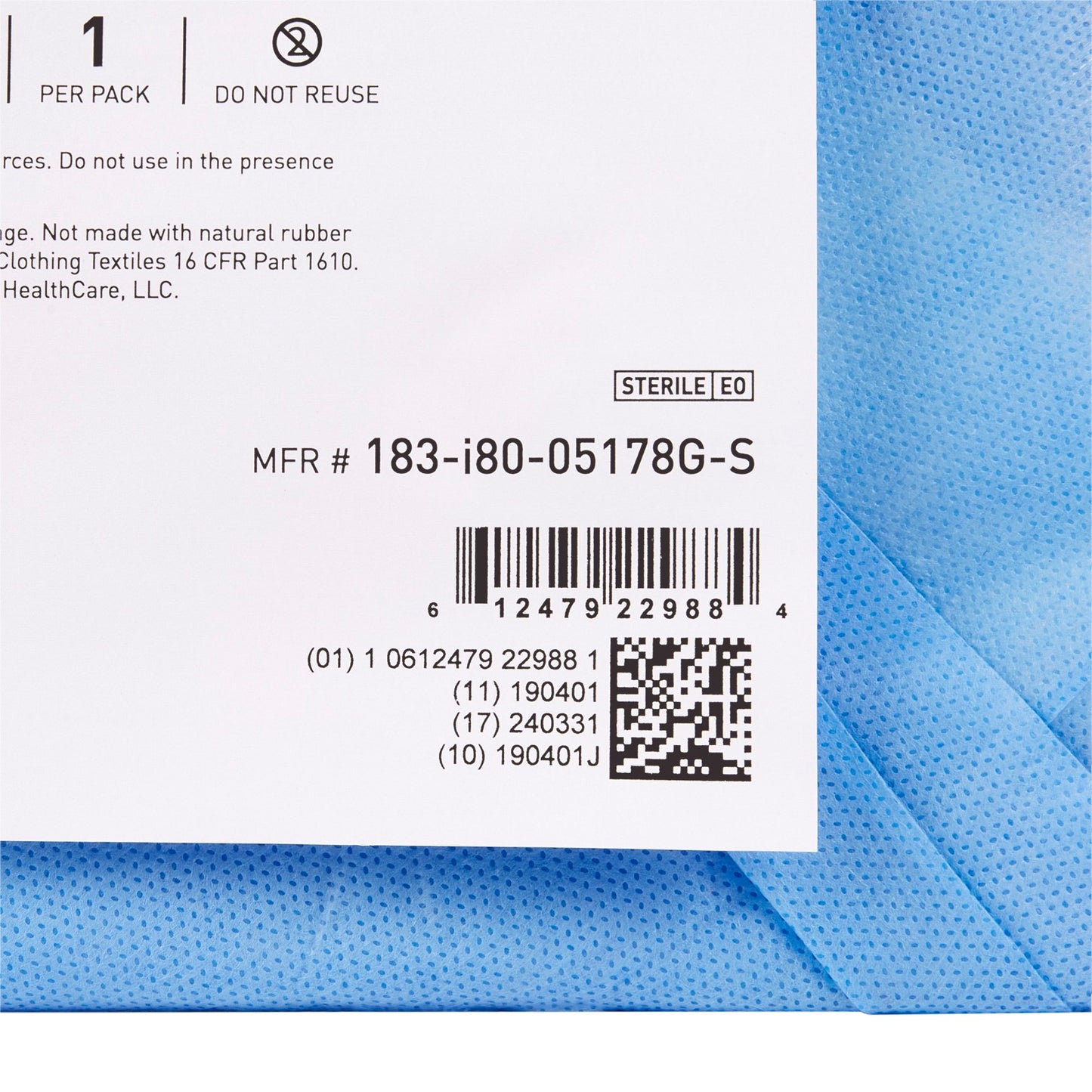 McKesson Surgical Drape Minor Procedure Drape 48 W X 60 L Inch Sterile (1101260_PK)
