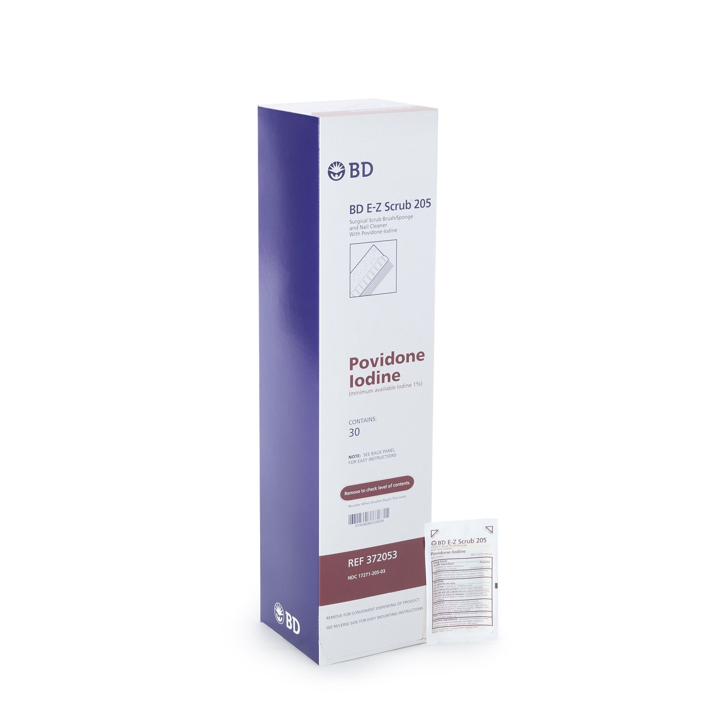 BD E-Z Scrub™ Impregnated Scrub Brush Polyethylene Bristles / Sponge Brown (227740_BX)
