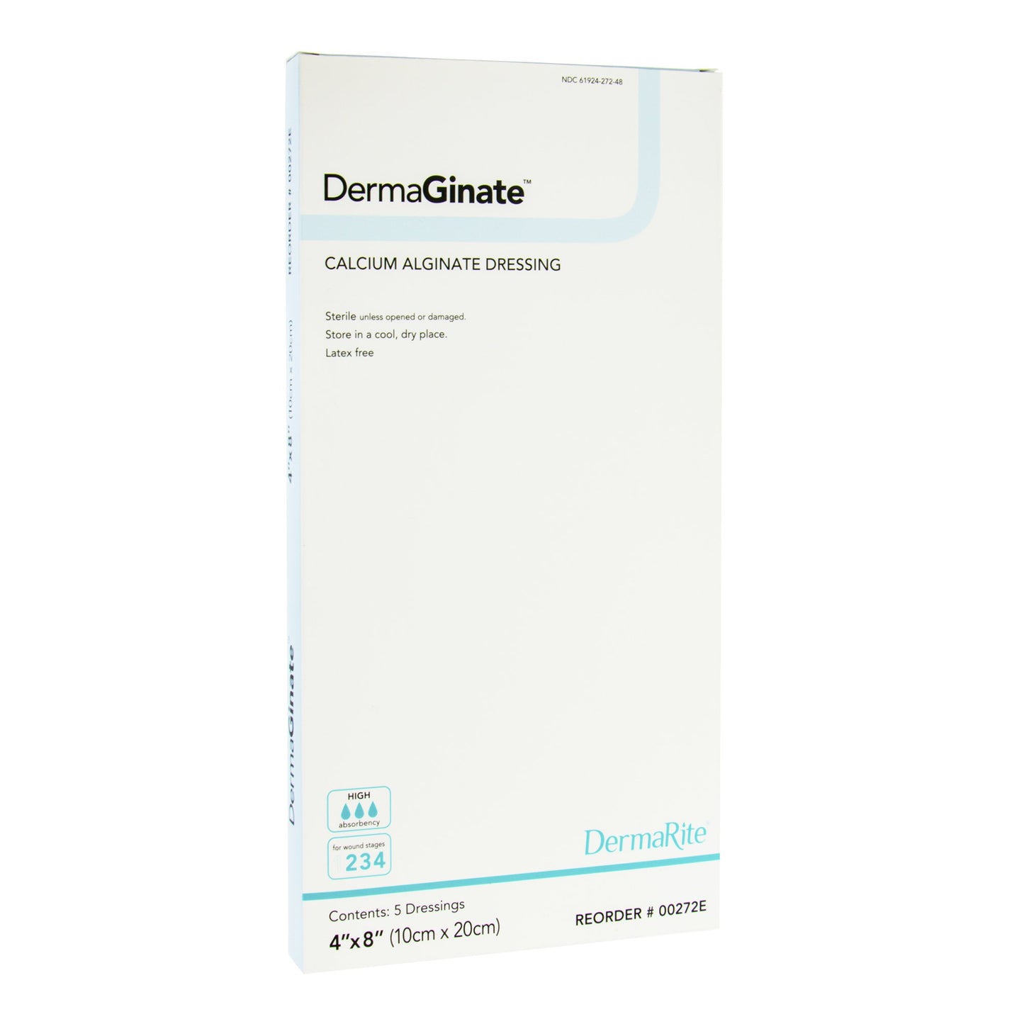 DermaGinate® Alginate Dressing 4 X 8 Inch Rectangle (727741_EA)