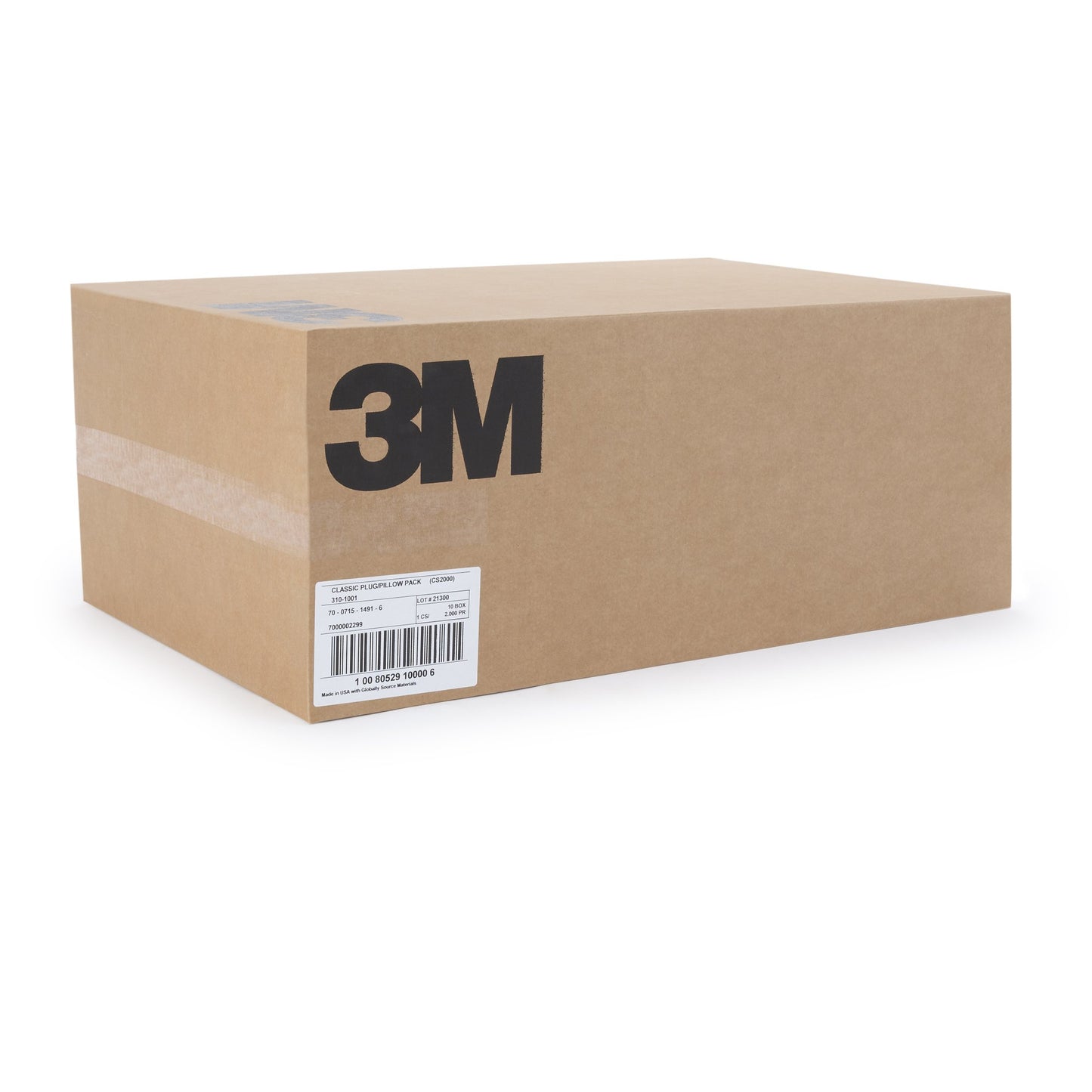 3M™ E-A-R™ Classic™ Ear Plugs Cordless One Size Fits Most Yellow (650987_CS)