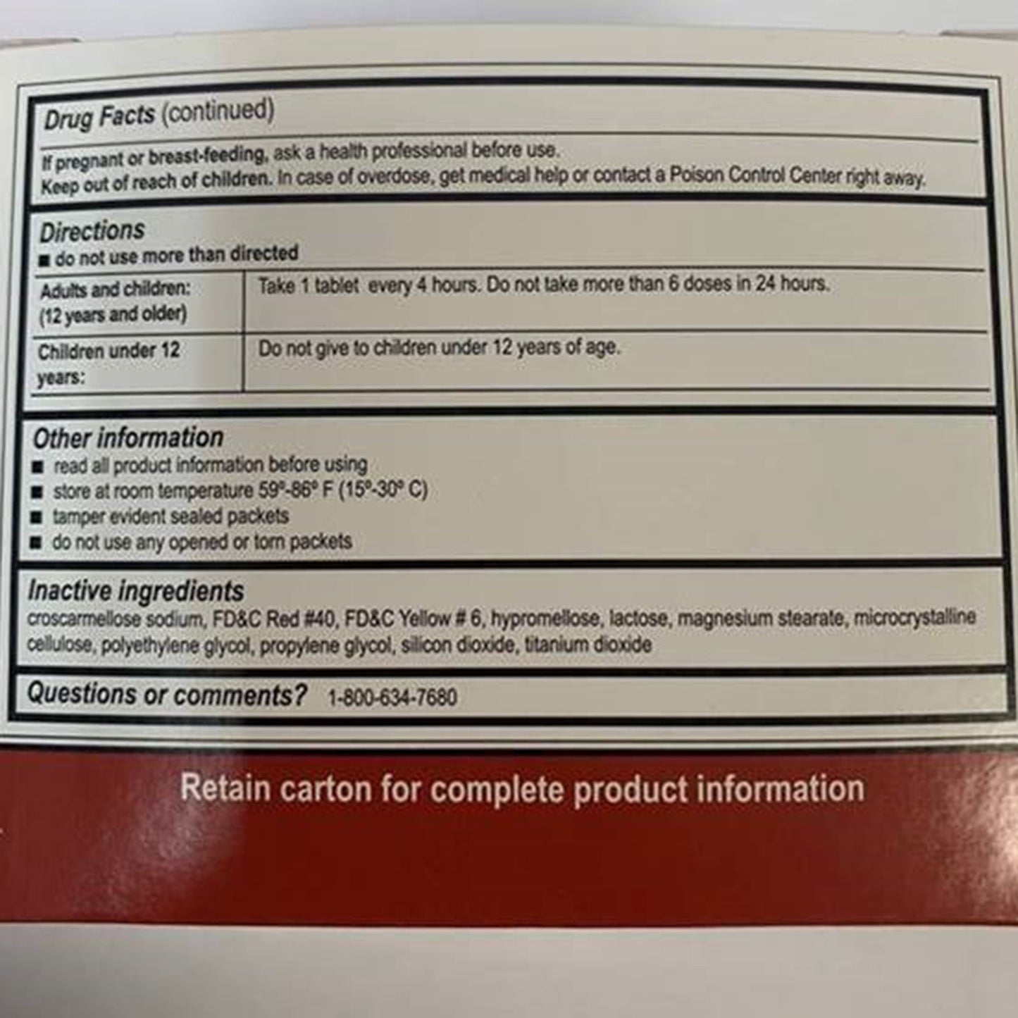 Medi-First® Sinus Relief 10 mg Strength Tablet 100 per Box (788102_CS)