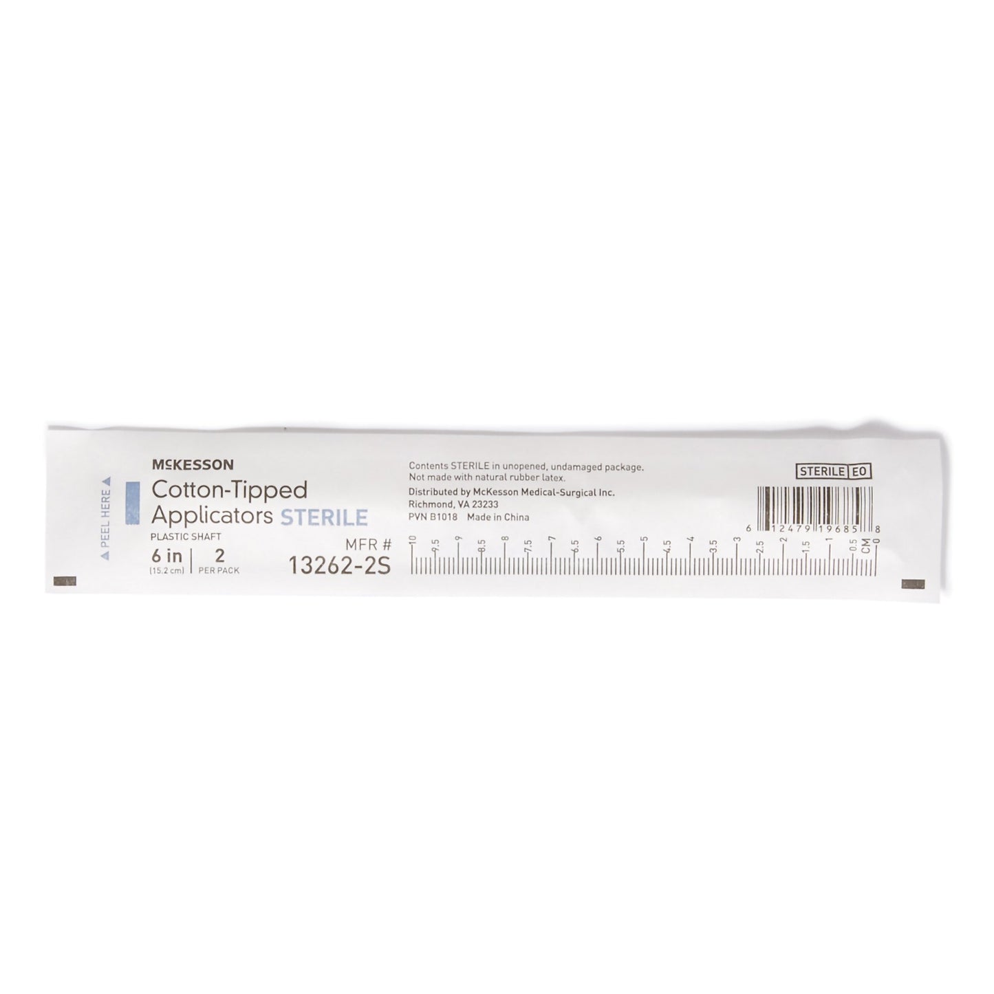 McKesson Swabstick Cotton Tip Plastic Shaft 6 Inch Sterile 2 per Pack (854351_PK)