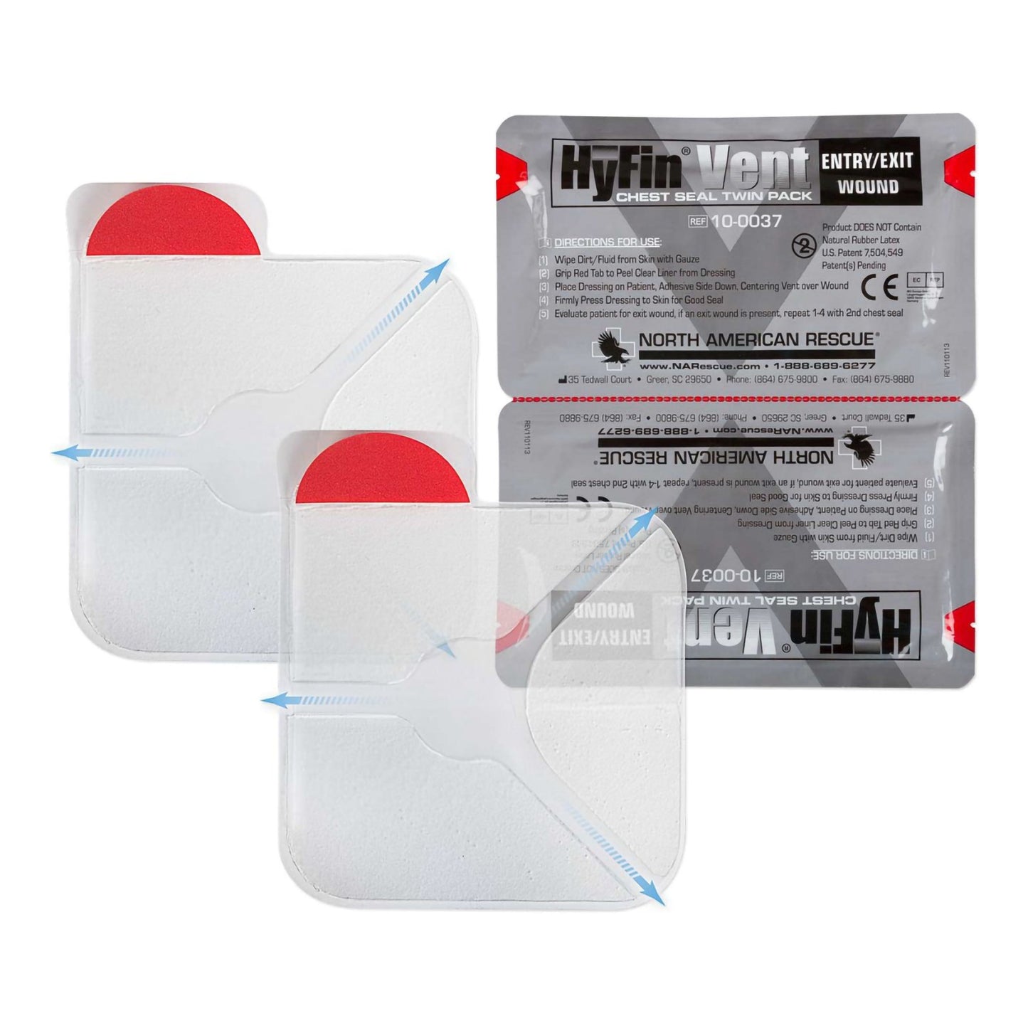 Hyfin® Vent Chest Wound Seal 6 X 6 Inch 2 per Pack NonSterile (1051792_PK)