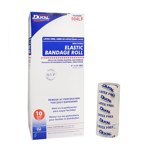 Dukal™ Elastic Bandage 4 Inch X 4-1/2 Yard Clip Detached Closure Tan NonSterile Standard Compression (709669_RL)