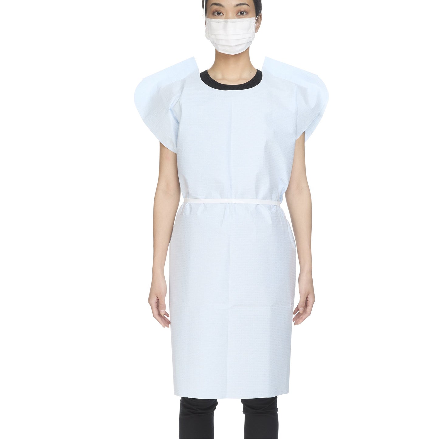 McKesson Patient Exam Gown One Size Fits Most Blue Disposable (145372_CS)