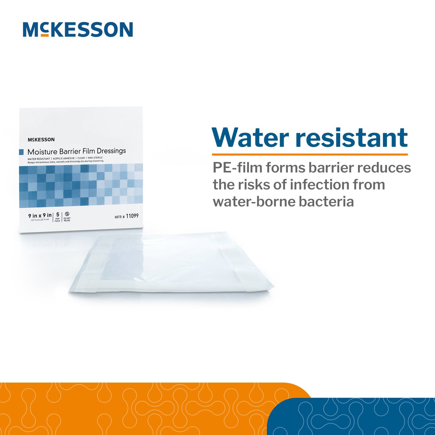 McKesson IV Site Barrier Protector 9 X 9 Inch NonSterile (1162467_PK)