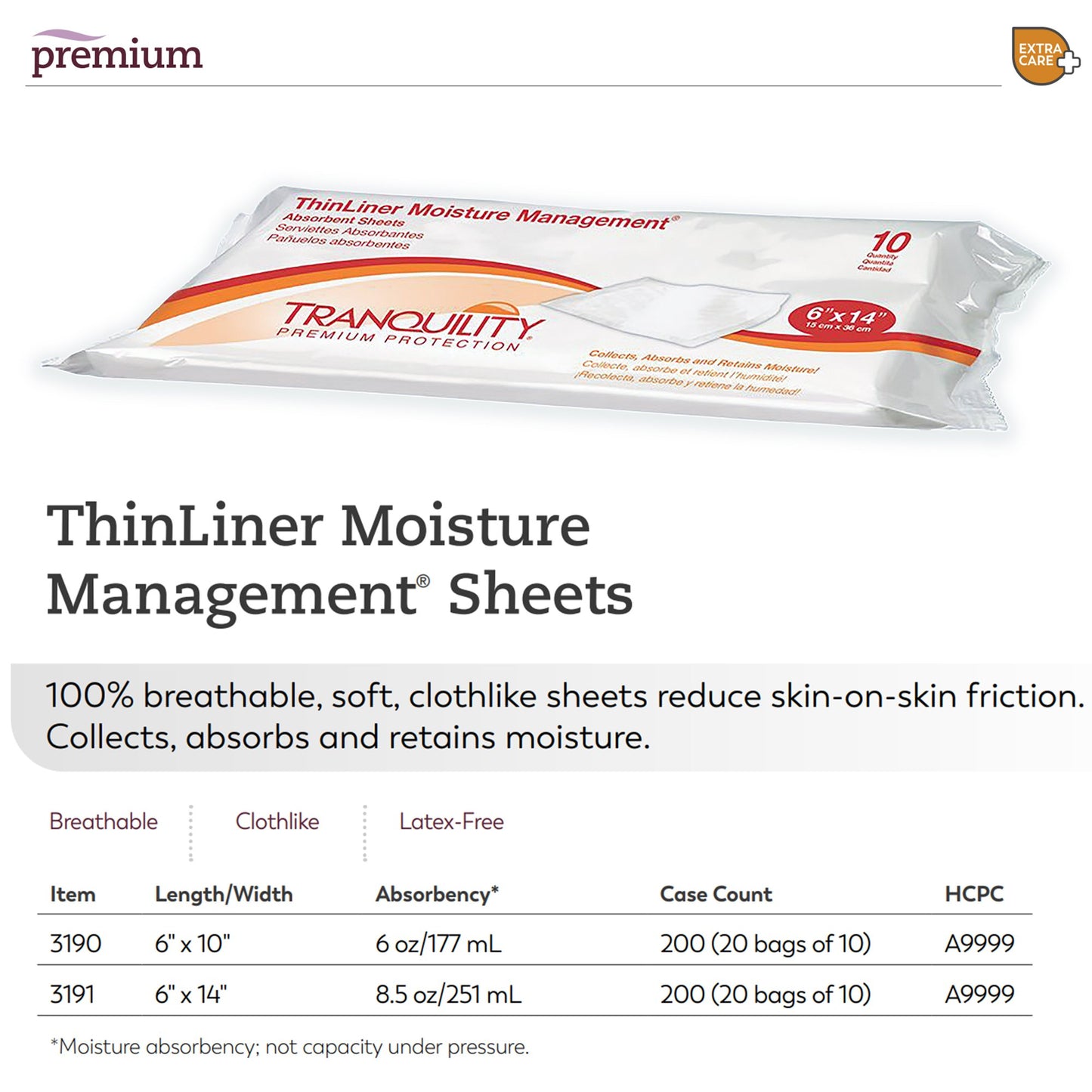 Tranquility ThinLiner® Skin Fold Management Pad Tranquility ThinLiner® (1090692_CS)