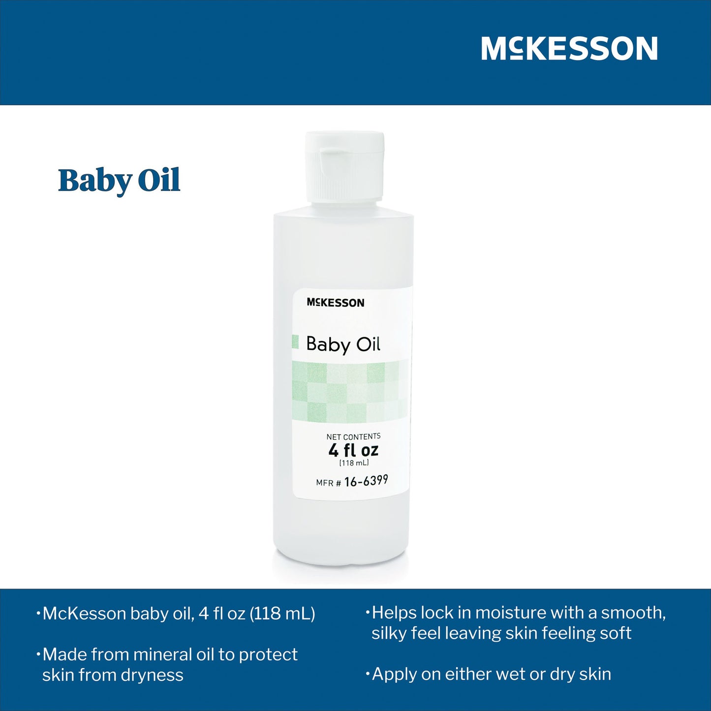 McKesson Baby Oil 4 oz. Bottle Scented Oil (864689_CS)