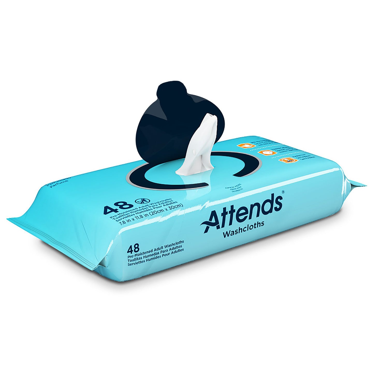 Attends® Personal Cleansing Wipe Soft Pack Unscented 48 Count (840137_PK)
