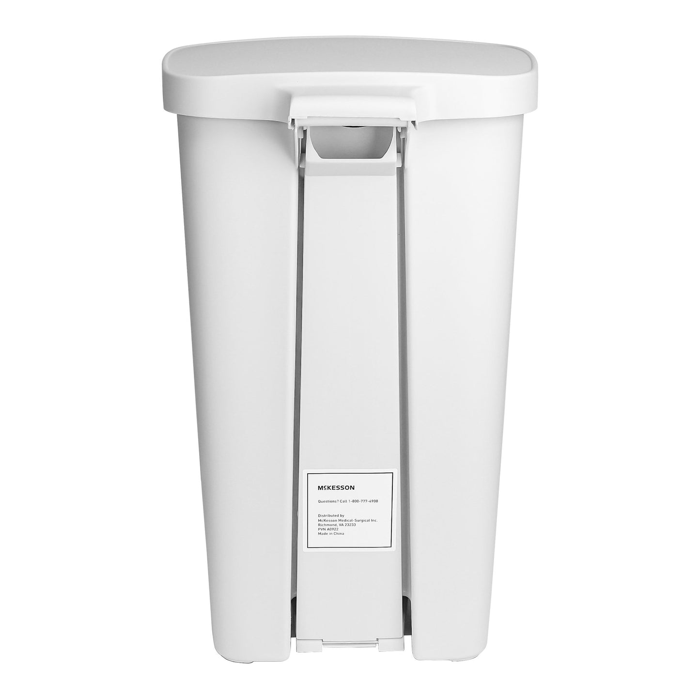 McKesson Trash Can 52 Quart / 13 gal. White Plastic Rectangular (1223698_EA)