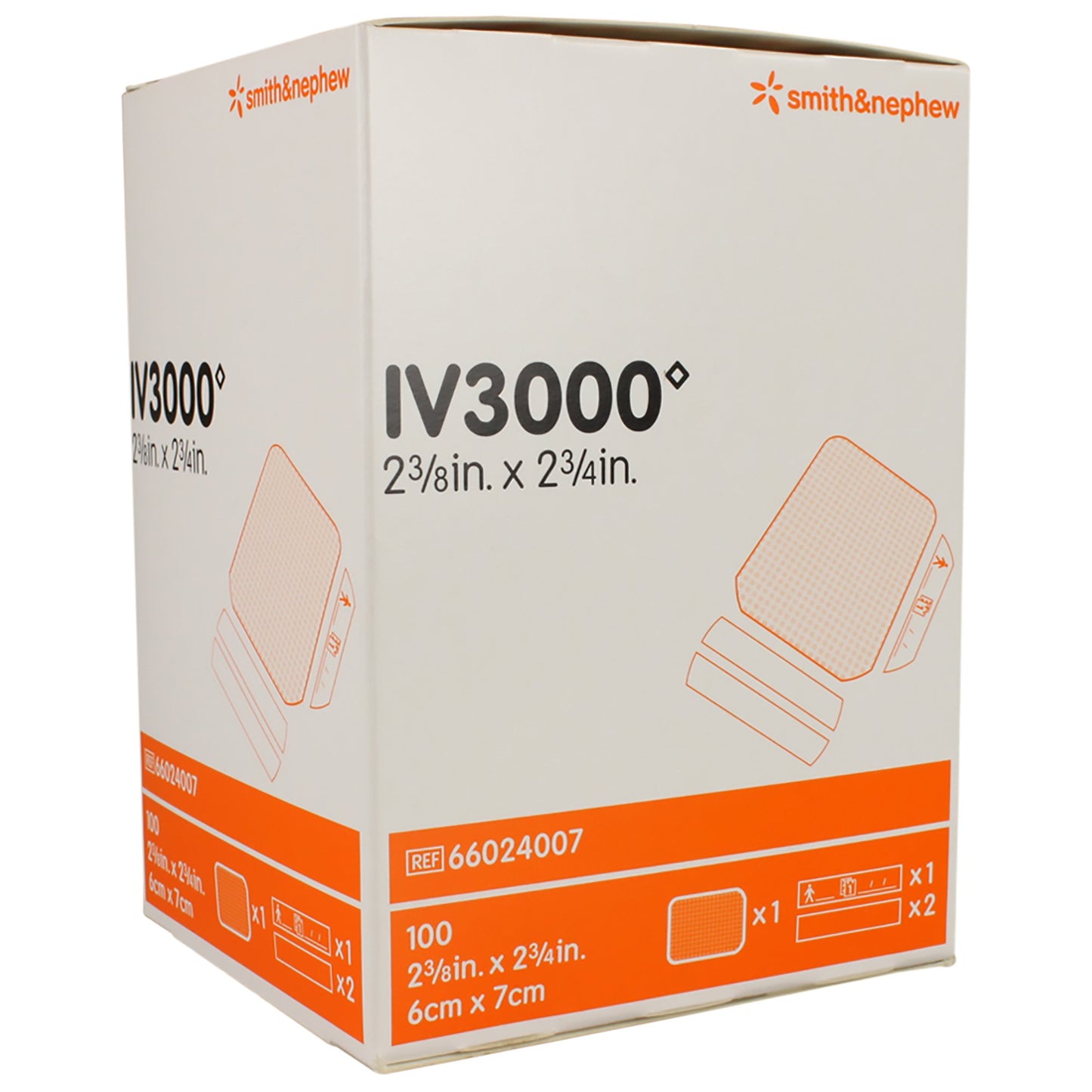 IV3000™ I.V. Dressing REATIC Film 2-3/8 X 2-3/8 Inch Sterile (636776_BX)
