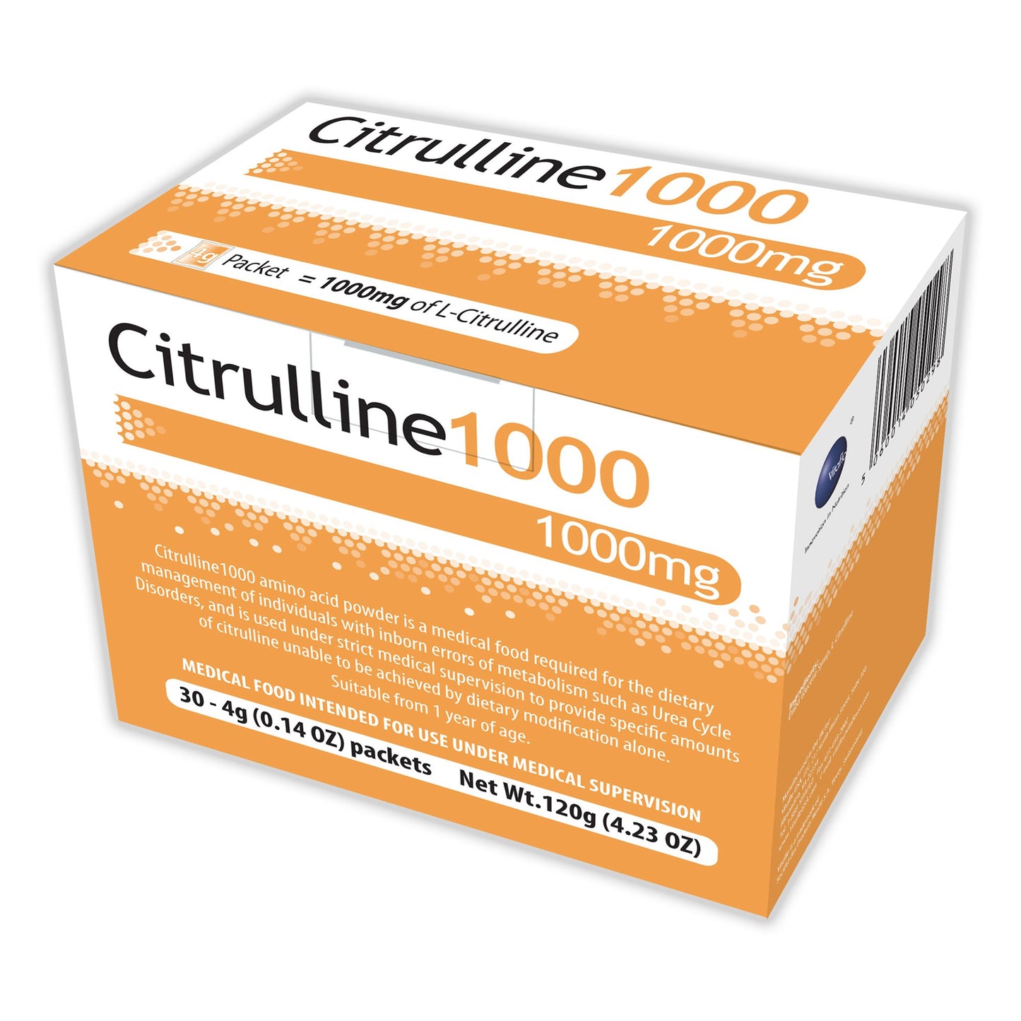 Citrulline1000 Oral Supplement Unflavored Powder 4 Gram Individual Packet (1142447_BX)