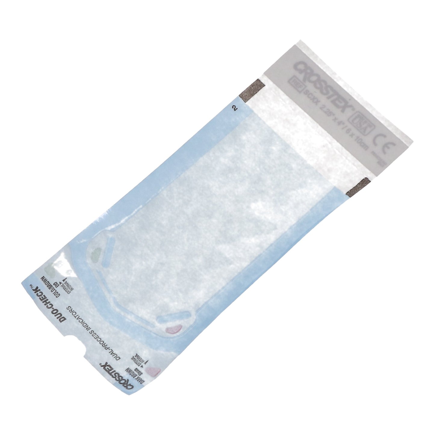 Duo-Check® Sterilization Pouch Ethylene Oxide (EO) Gas / Steam 2-1/4 X 4-1/2 Inch Transparent / Blue Self Seal Paper / Film (911393_BX)