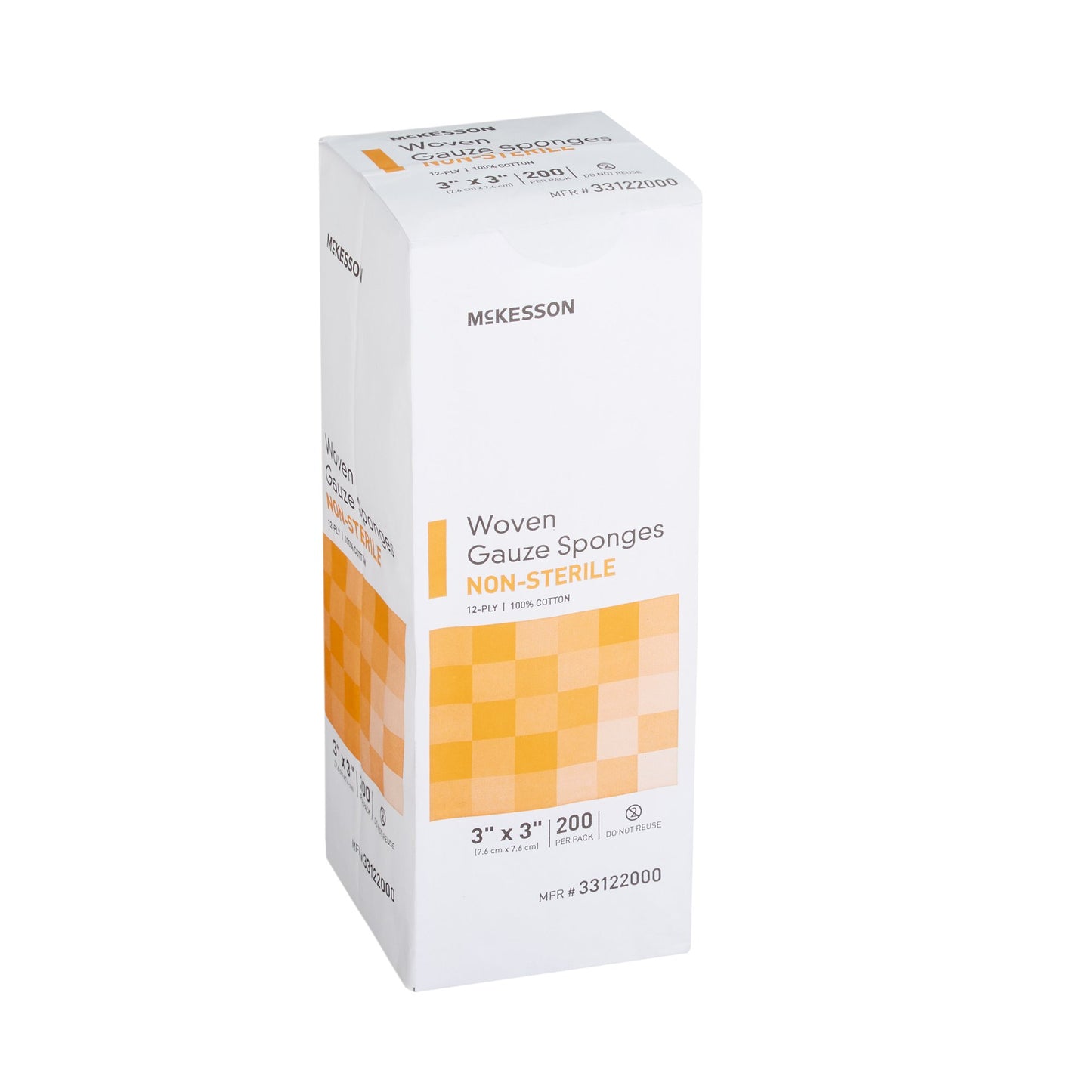 McKesson Gauze Sponge 3 X 3 Inch 12-Ply NonSterile 200 per Pack (373776_BX)