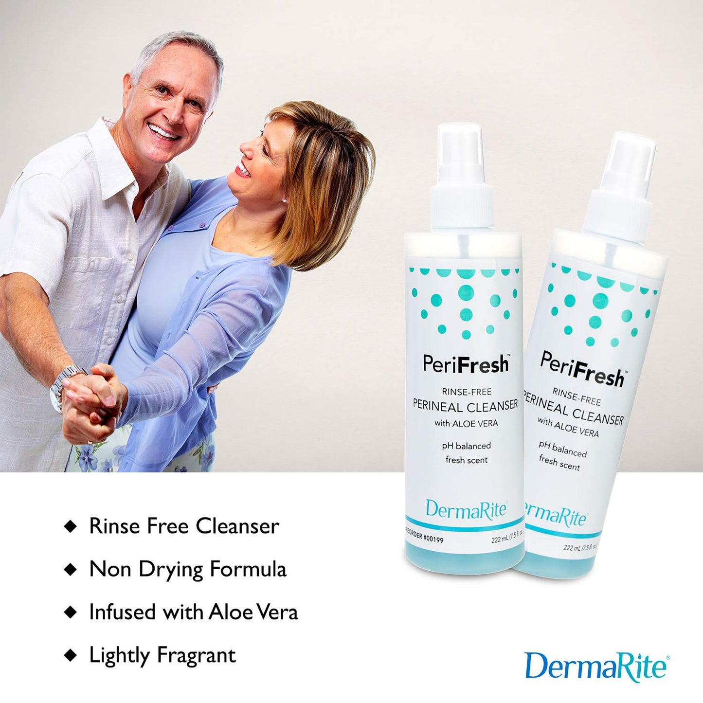 PeriFresh® Rinse-Free Perineal Wash Liquid 7.5 oz. Pump Bottle Scented (576316_EA)