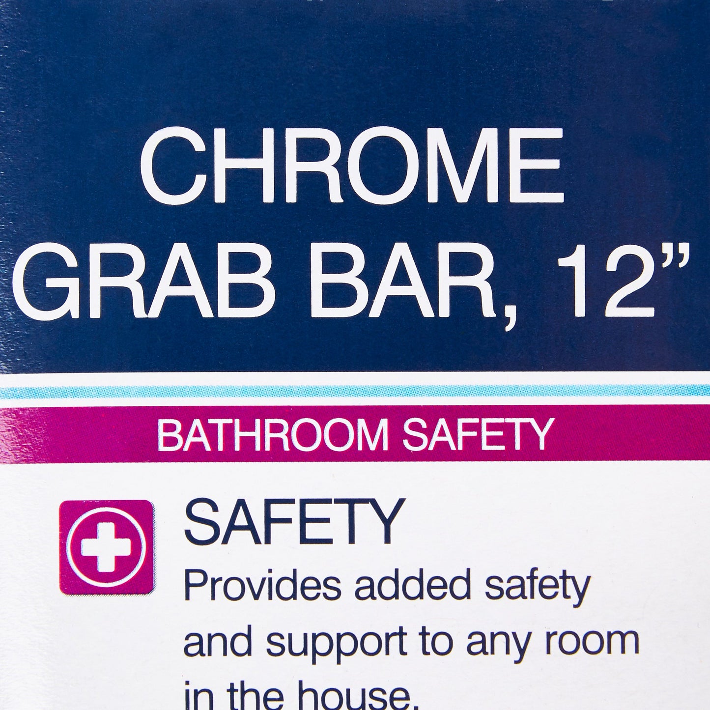 drive™ Wall Grab Bar Chrome Finish Knurled Steel (721883_BX)
