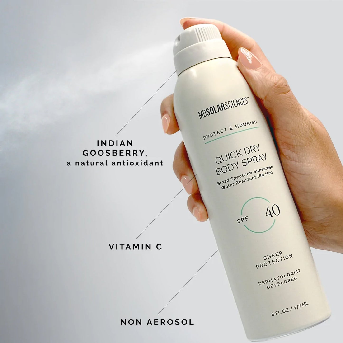 MDSolarSciences® Quick Dry Body Spray Sunscreen SPF 40 Liquid 6 oz. Pump Bottle (1213485_EA)