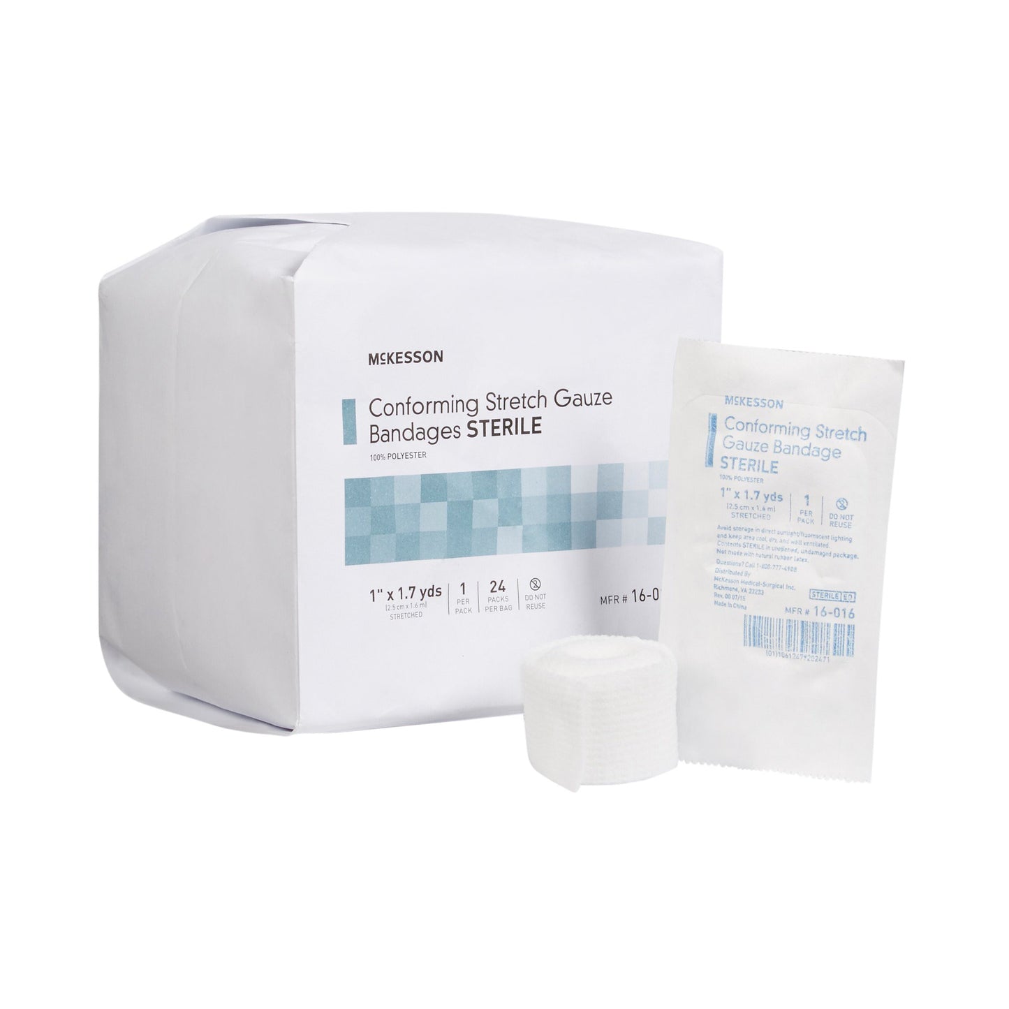 McKesson Conforming Bandage 1 Inch X 1-7/10 Yard Sterile 1 per Pack (993031_BG)