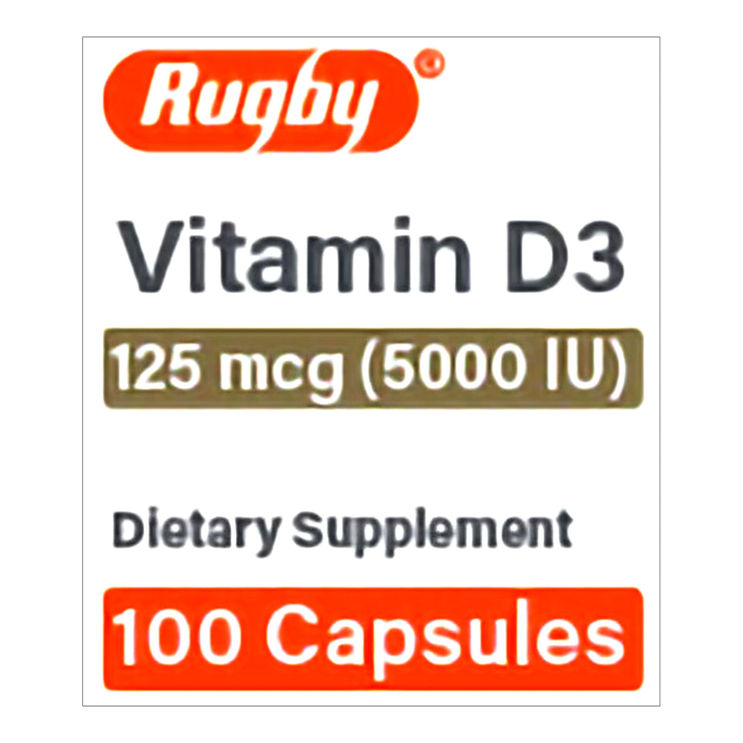Major Pharmaceuticals Vitamin Supplement Vitamin D3 125 mcg Strength Capsule 100 per Bottle (1166857_BT)