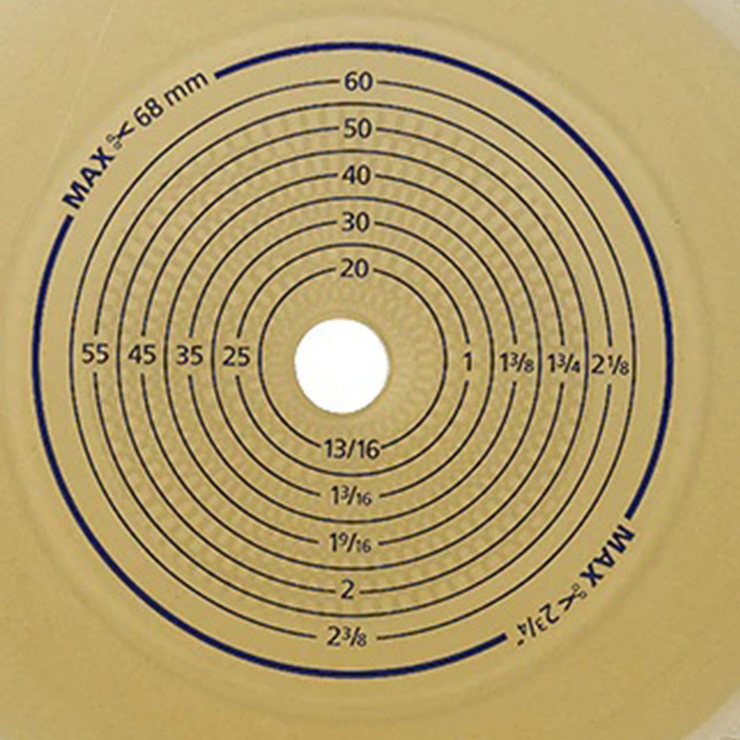 Sensura® Flex Ostomy Barrier Trim to Fit, Standard Wear Double Layer Adhesive 70 mm Flange Yellow Code System 3/8 to 2-3/4 Inch Opening (680750_BX)