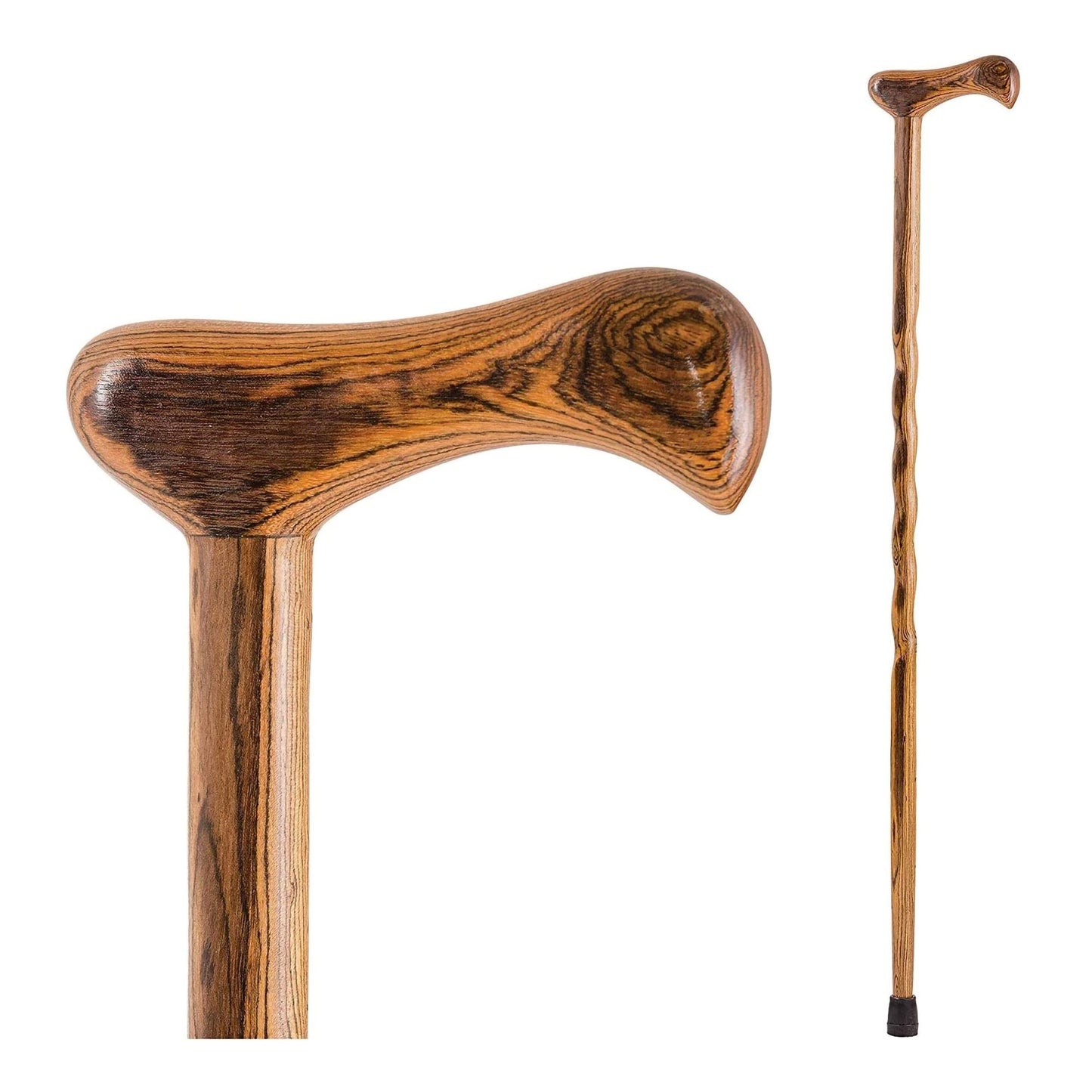 Brazos™ Twisted T-Handle Cane Wood 37 Inch Height Brown (1229018_EA)