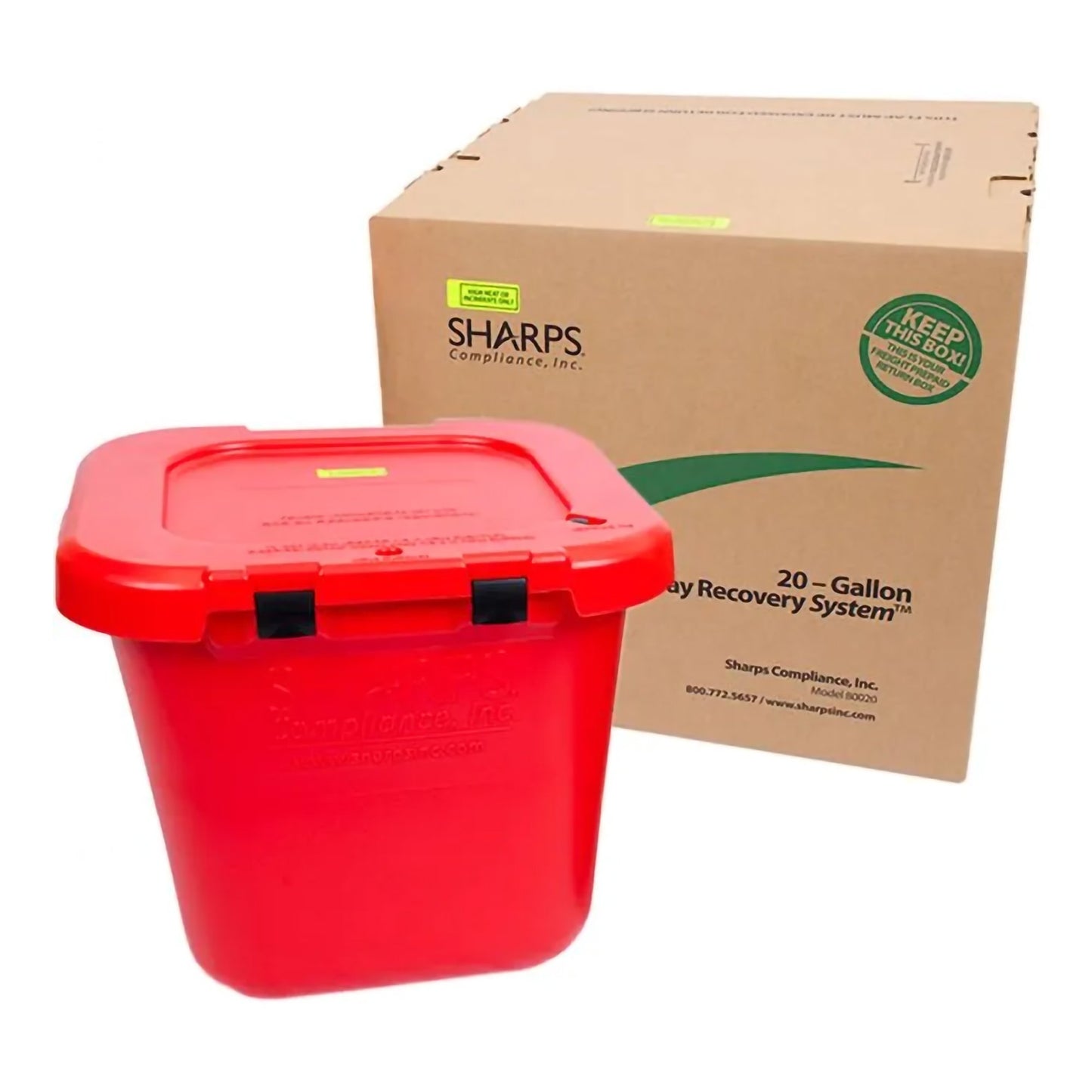 TakeAway® Recovery System Mailback Chemotherapy Container Red Base 21-1/2 L X 21-1/4 W X 18-1/2 H Inch Horizontal Entry 20 Gallon (1136573_CS)