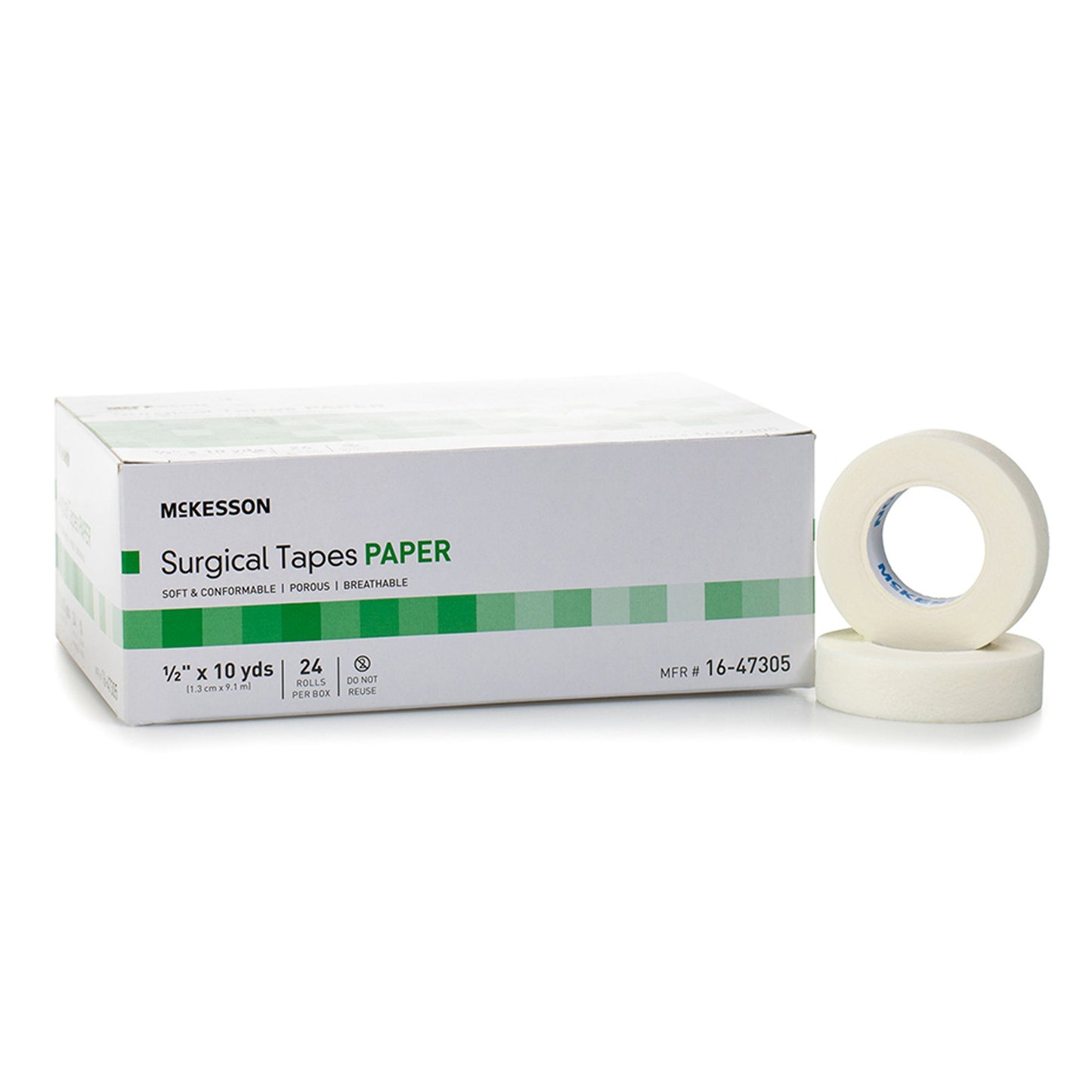 McKesson Medical Tape White 1/2 Inch X 10 Yard Paper NonSterile (455530_RL)