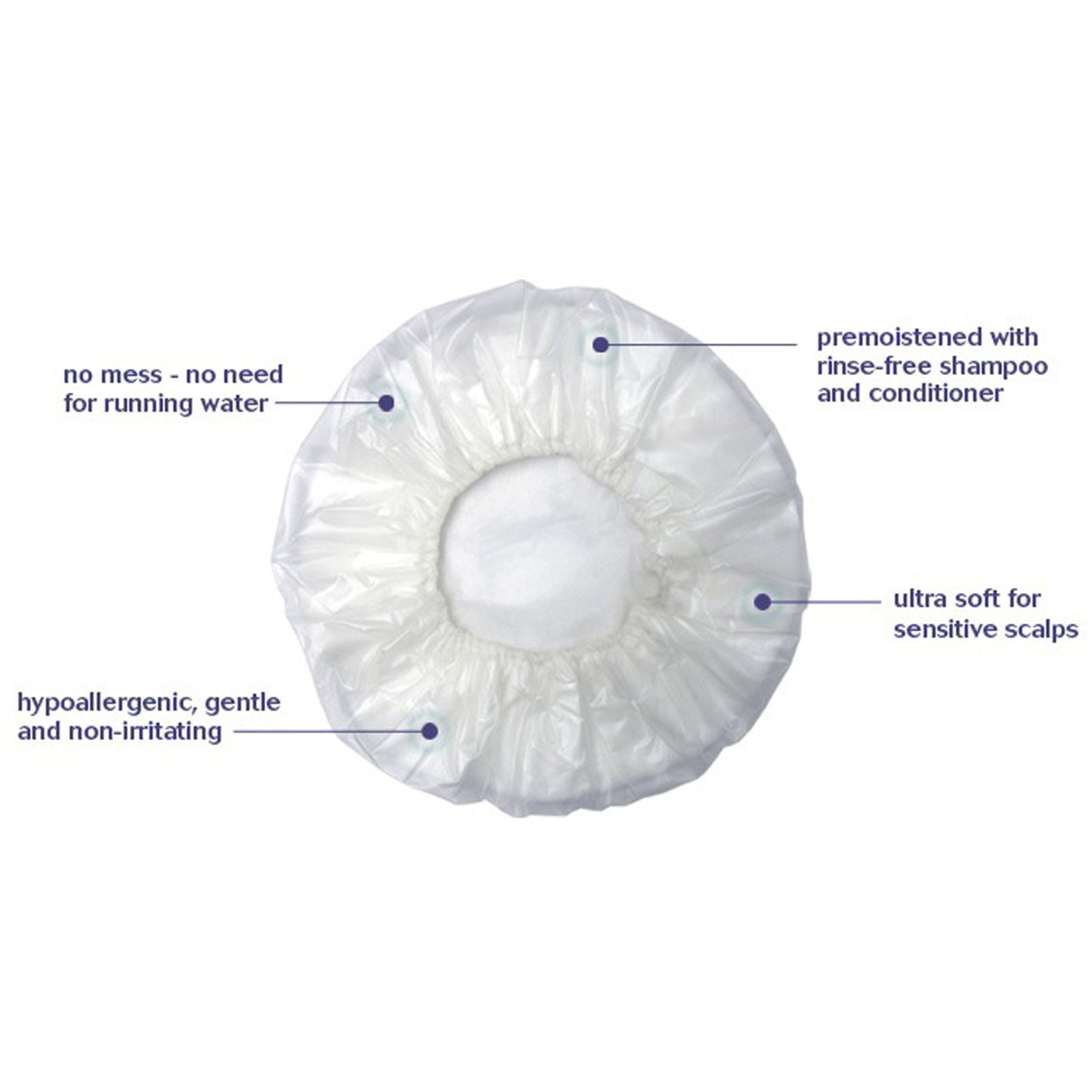 DawnMist® Shower Cap One Size Fits Most Clear (519438_BX)