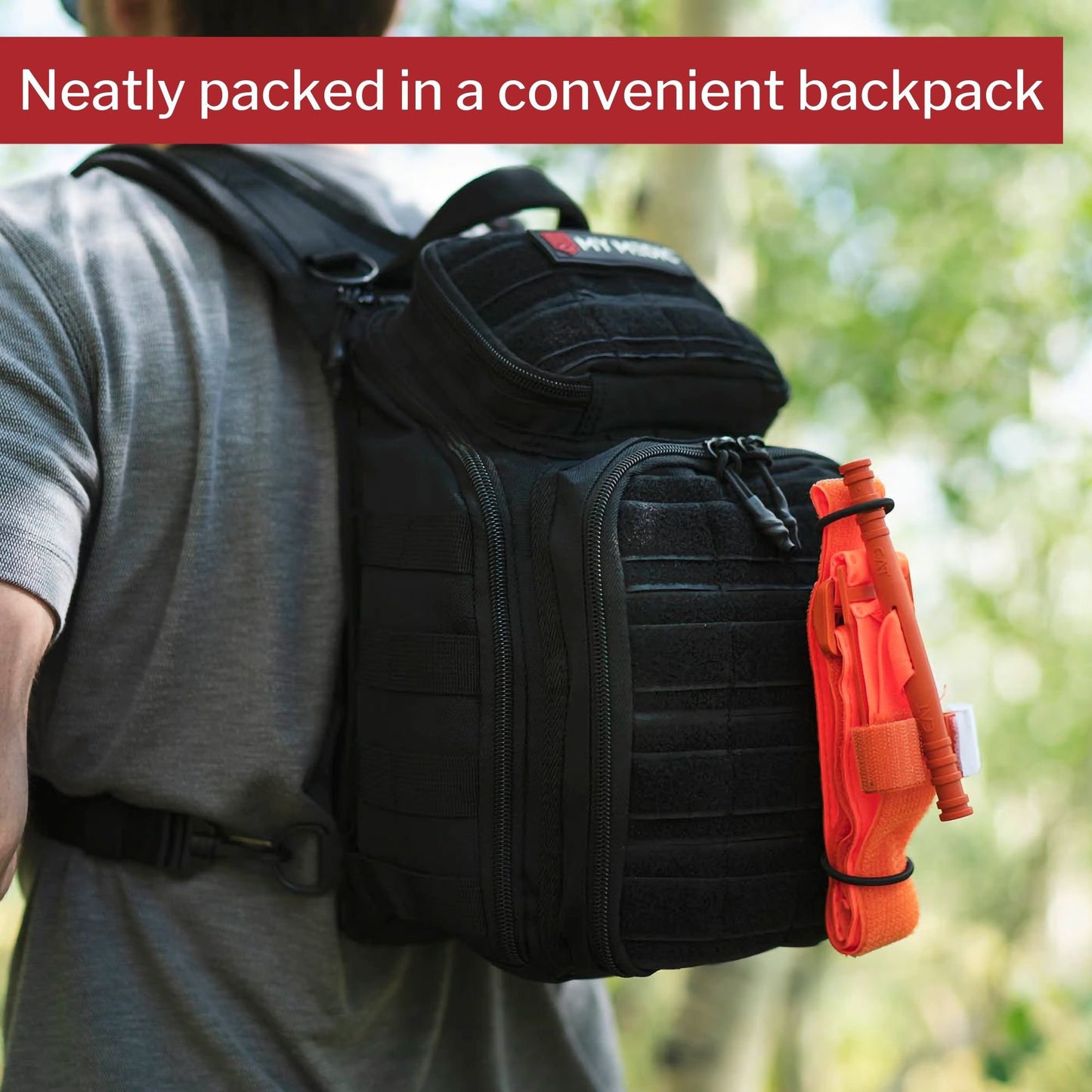 My Medic™ RECON Standard First Aid Kit Red Nylon Backpack (1207722_EA)