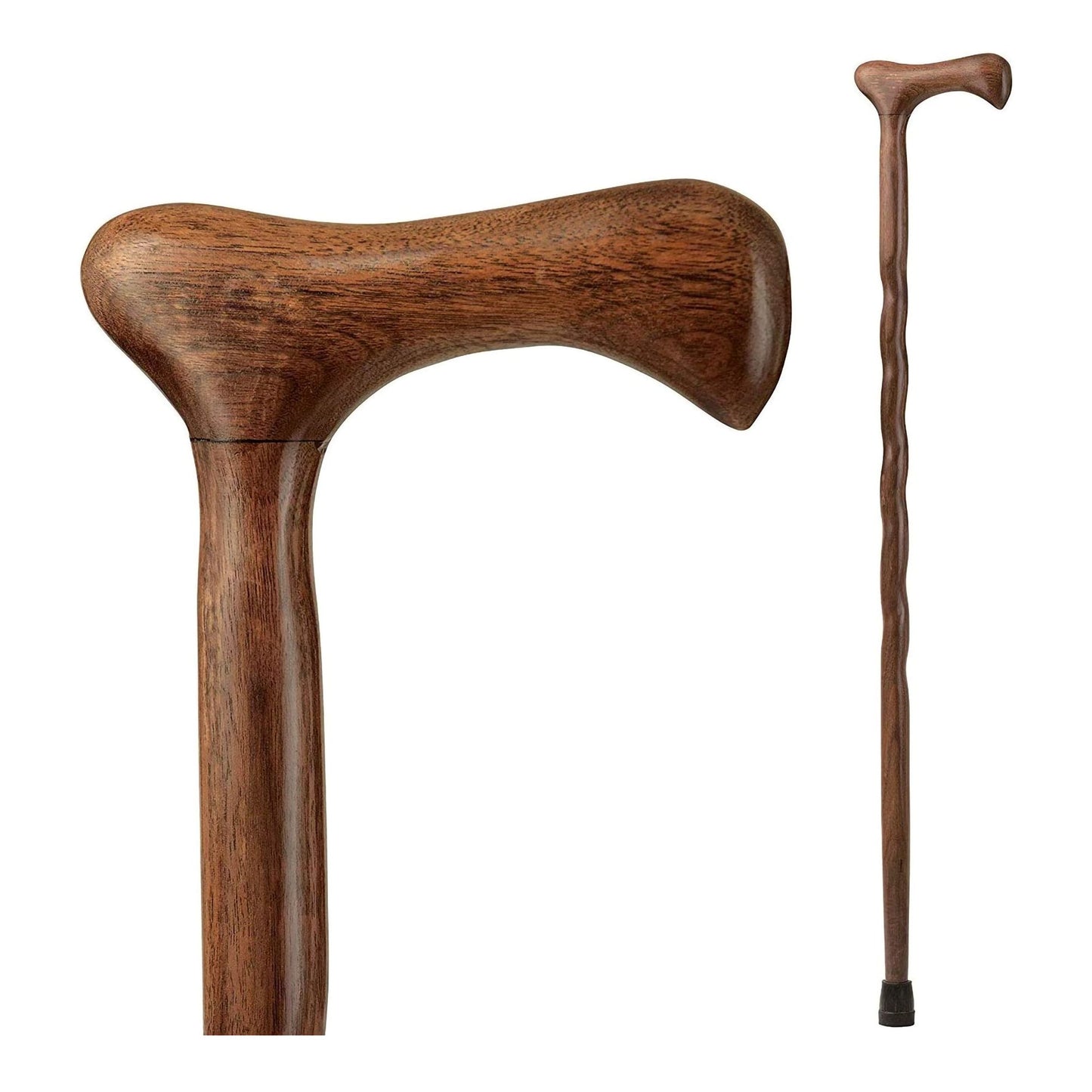 Brazos™ Twisted T-Handle Cane Wood 37 Inch Height Walnut (1055944_EA)