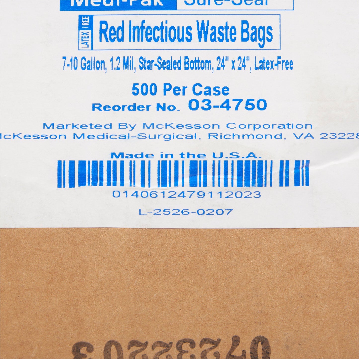 McKesson Biohazard Waste Bag Biohazard Symbol / Infectious Waste 7 to 10 gal. Red 24 X 24 Inch (177459_CS)