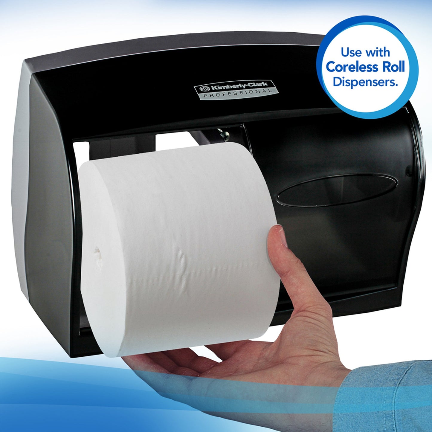 Scott® Essential Toilet Tissue White 2-Ply Standard Size Coreless Roll 1000 Sheets 3-9/10 X 4 Inch (467985_CS)
