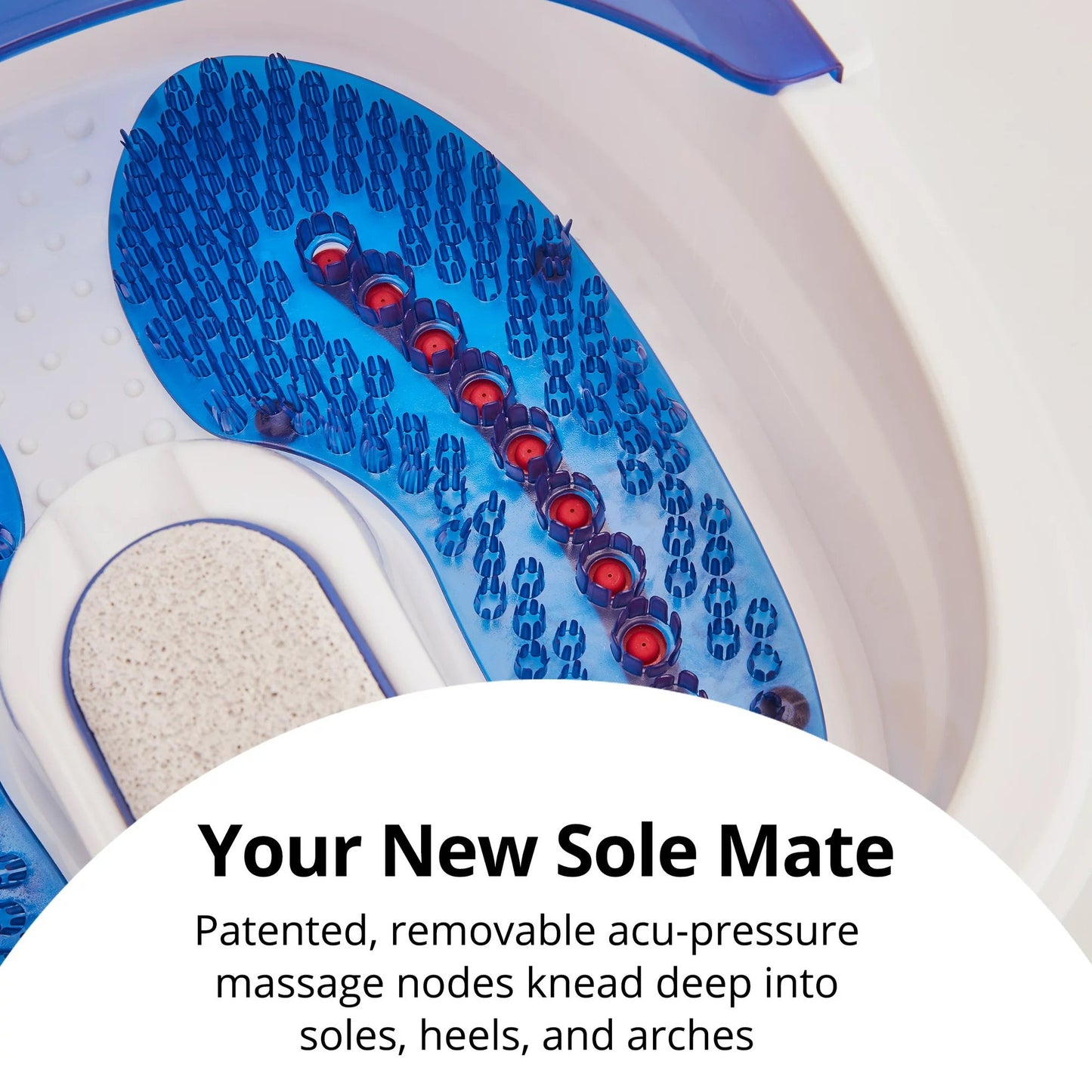 HoMedics® Bubble Bliss Elite Foot Bath with Heat Boost Blue / White Plastic (1253807_EA)