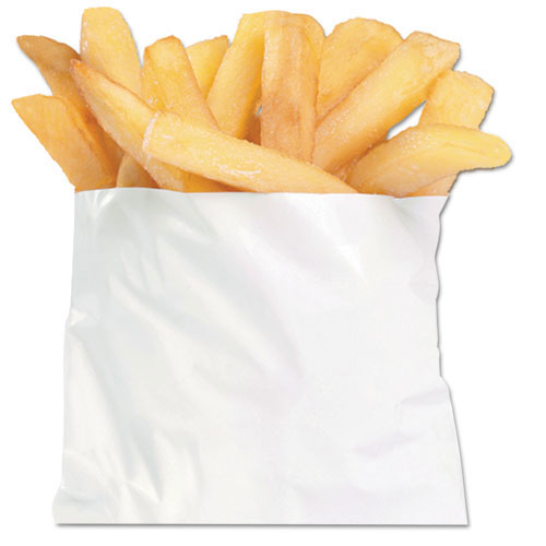 Bagcraft French Fry Bags, 4 1/2" X 4 1/2", White, 2000/carton (BGC450006)