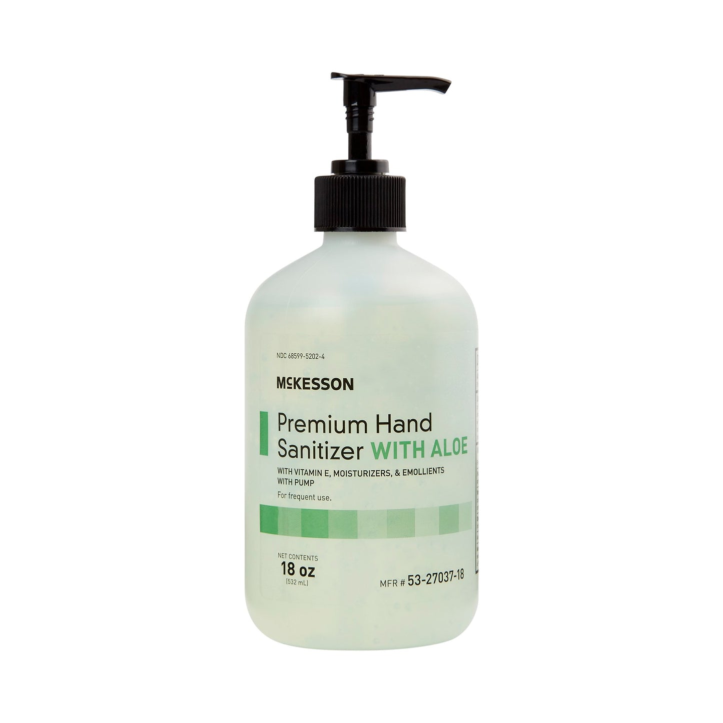 McKesson Premium Hand Sanitizer with Aloe 18 oz. Ethyl Alcohol Gel Pump Bottle (937918_EA)