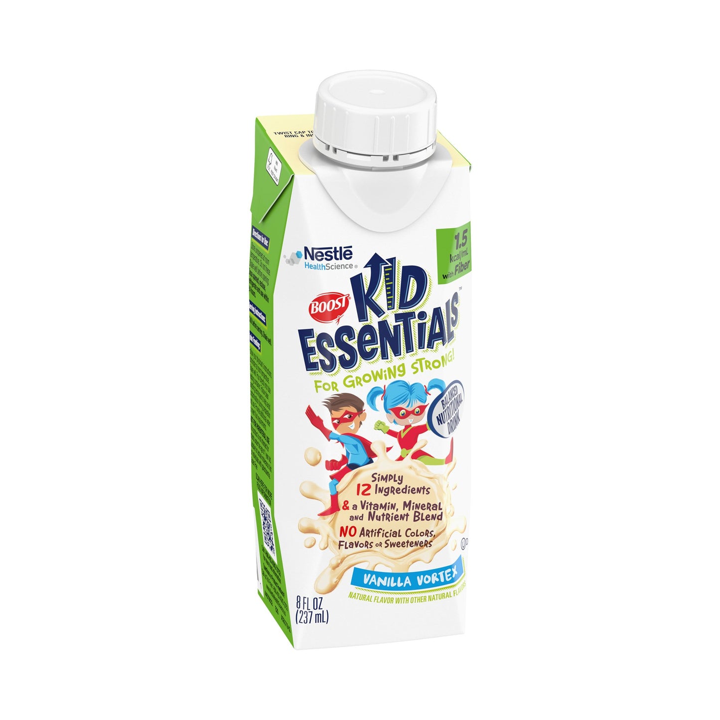 Boost® Kid Essentials™ 1.5 with Fiber Pediatric Oral Supplement Vanilla Vortex Flavor 8 oz. Carton Liquid Vitamins / Minerals (1178512_EA)