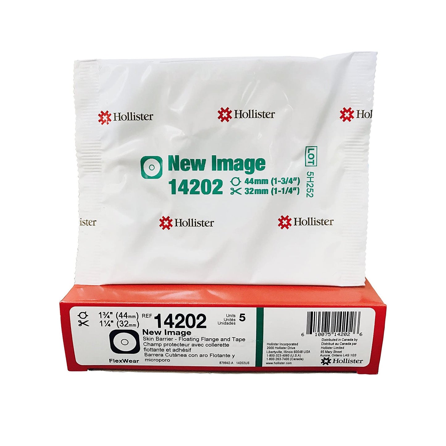 New Image™ Flextend™ Ostomy Barrier Trim to Fit, Standard Wear Adhesive Tape 44 mm Flange Green Code System Hydrocolloid Up to 1-1/4 Inch Opening (474630_EA)