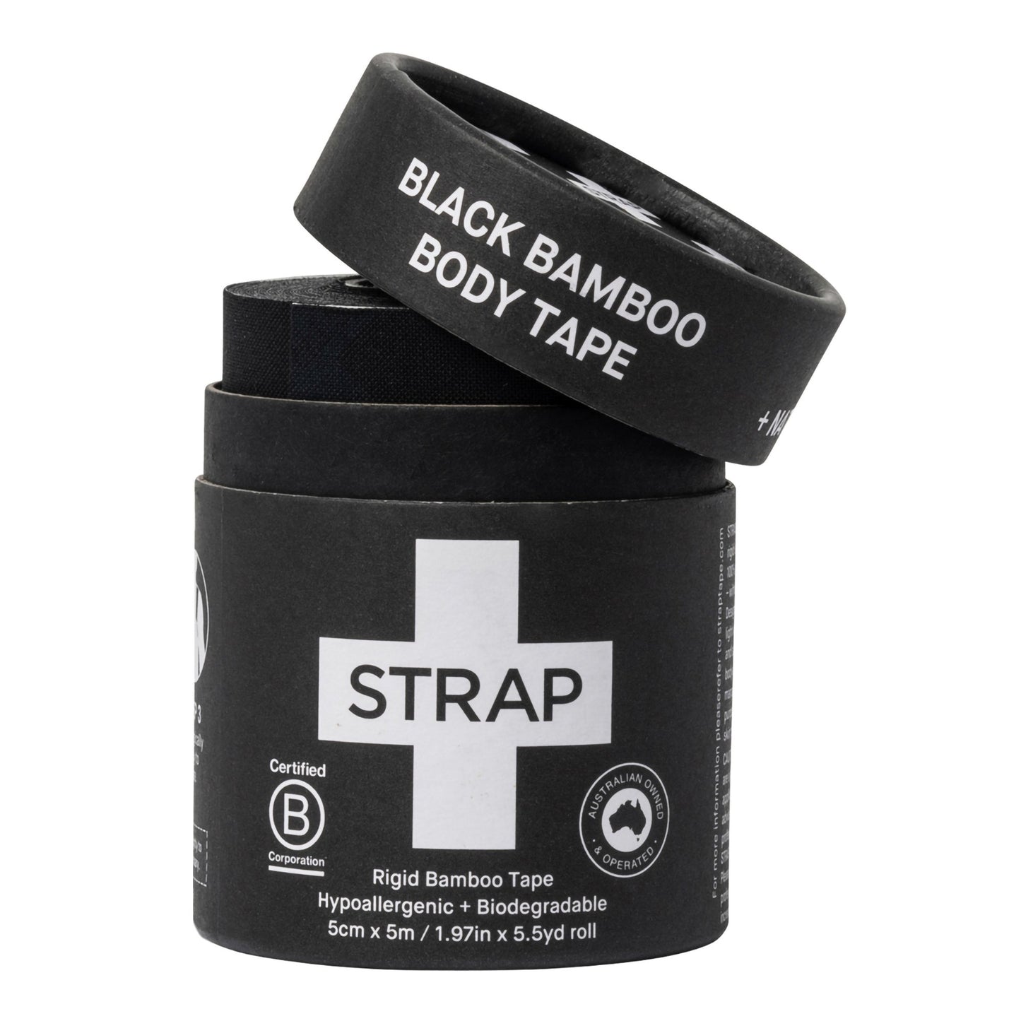 Strap Athletic Tape Black 1.97 Inch X 5-1/2 Yard Bamboo Fiber NonSterile (1219455_BX)