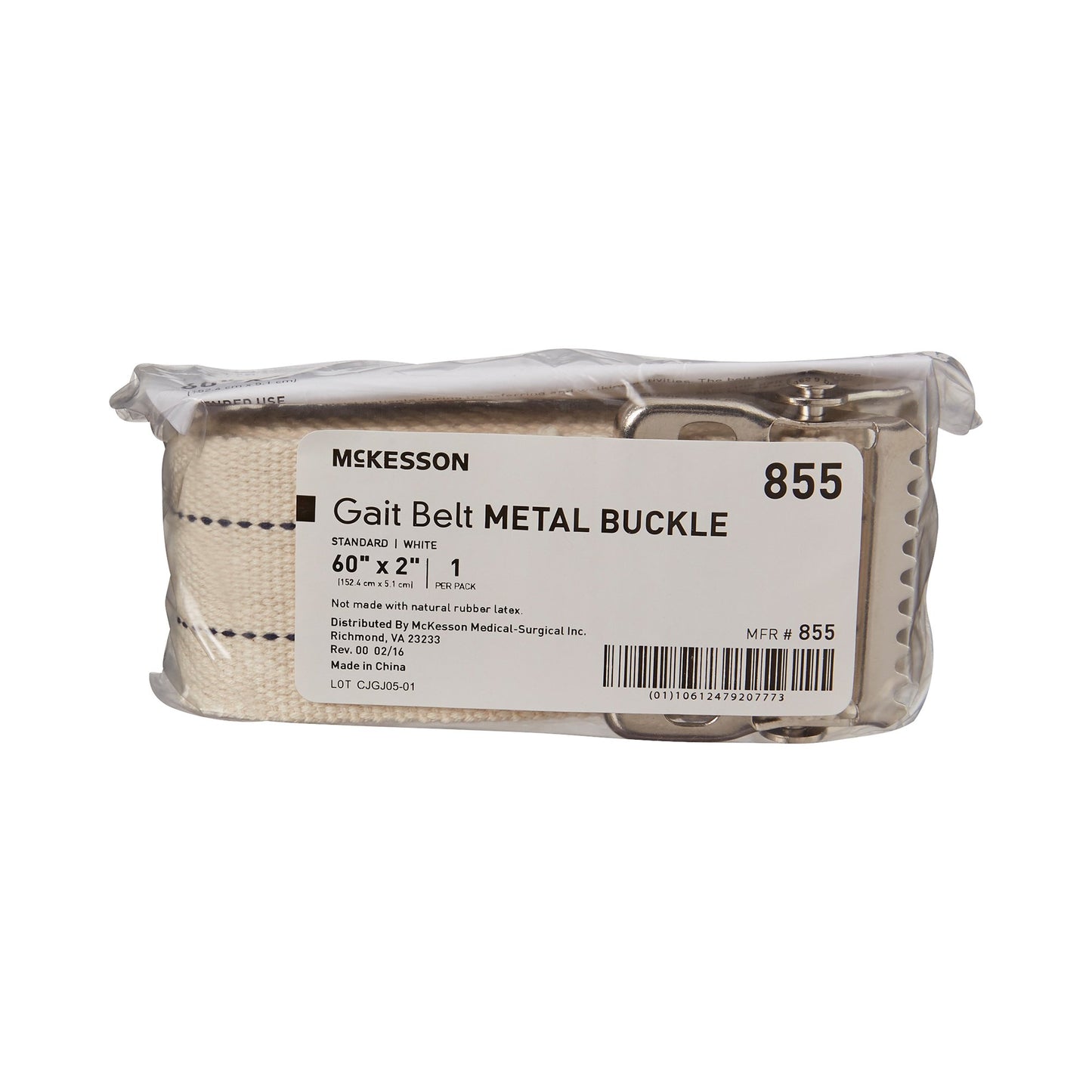 McKesson Gait Belt 60 Inch Length White Polyester (864676_CS)