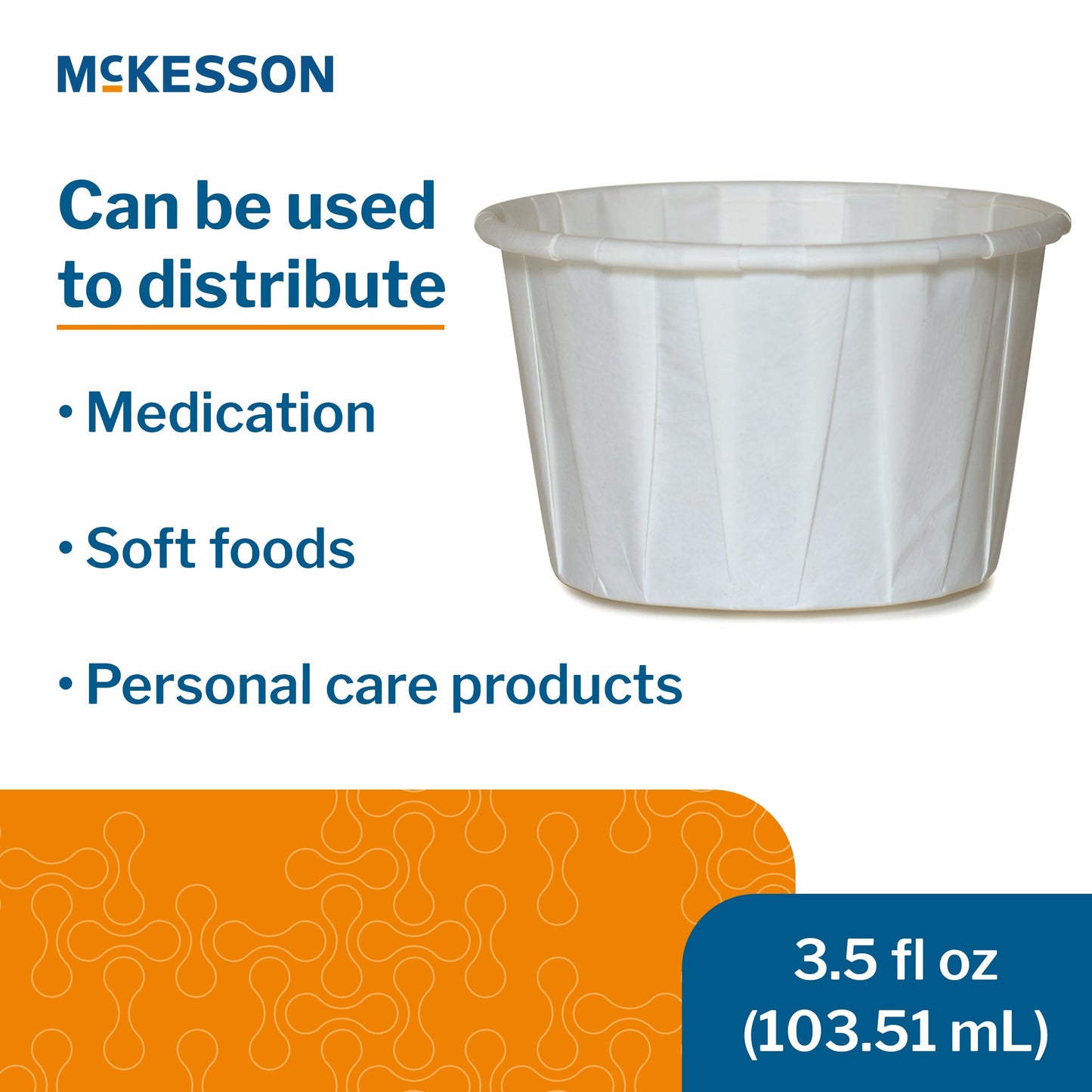 McKesson Souffle Cup 3.5 oz. White Paper Disposable (1251882_CS)