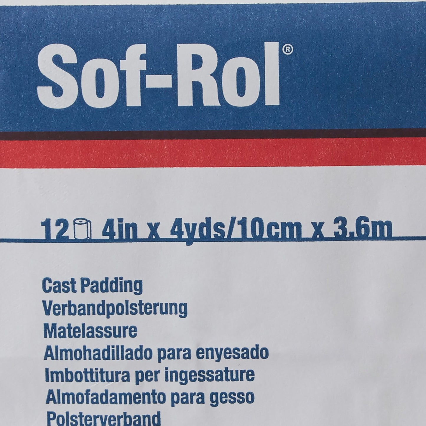 Sof-Rol® Cast Padding Undercast 4 Inch X 4 Yard Rayon NonSterile (4891_CS)